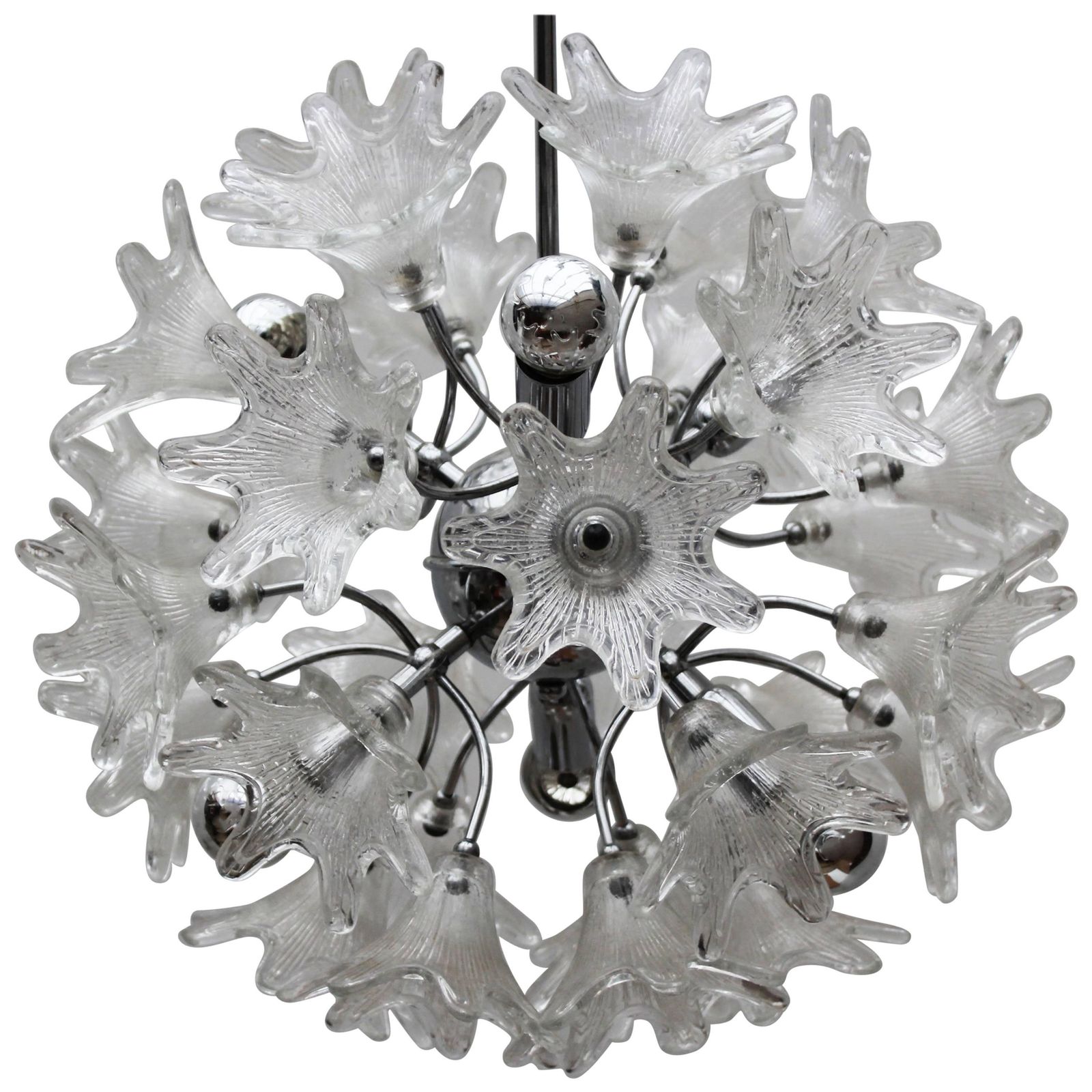 Midcentury Italian Murano Glass Sputnik Chandelier By Paolo Venini For Veart