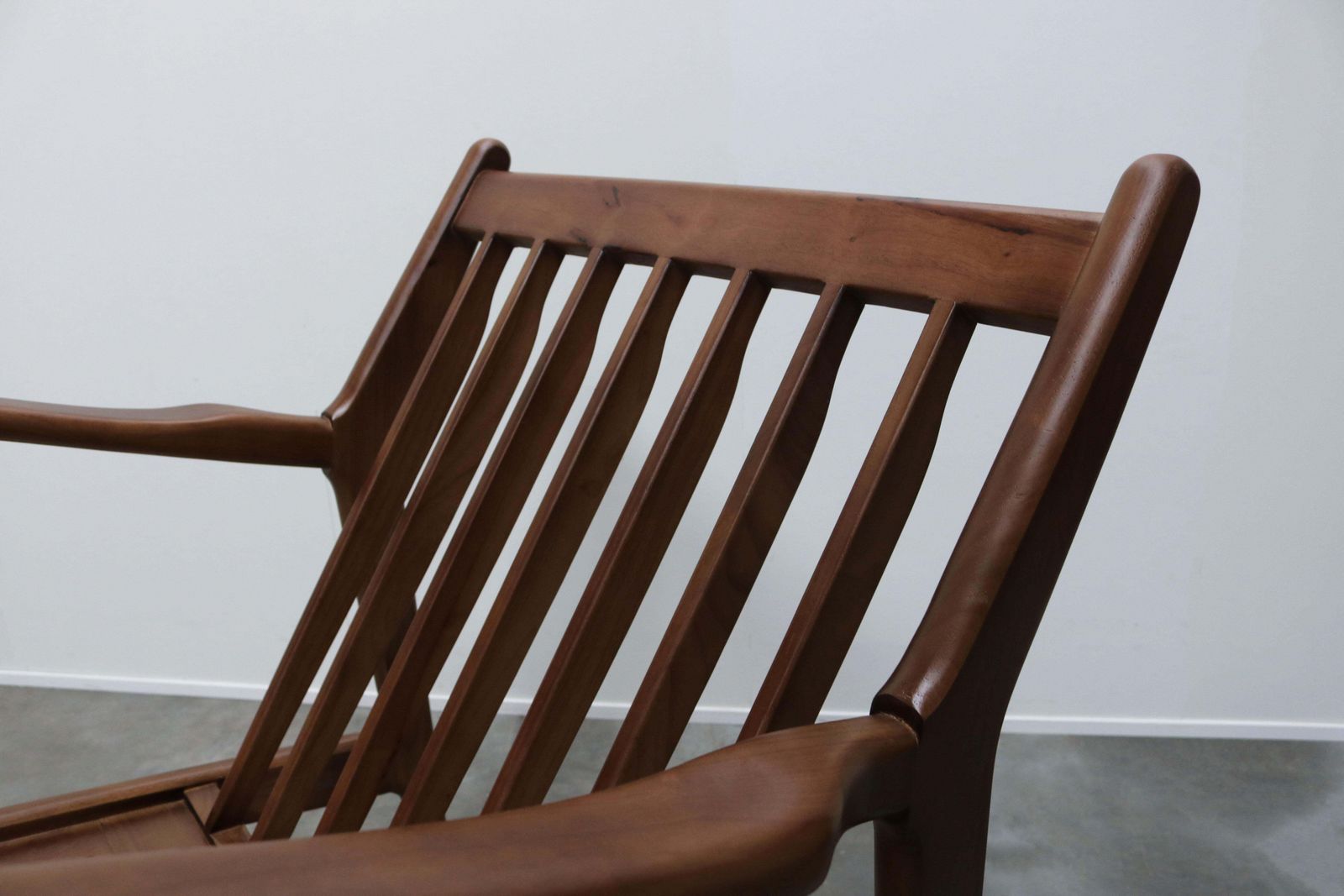 Furniture 1 Of 2 Danish Design Style 1950 New Modern Rocking Chair Walnut Brown Cashmere photo