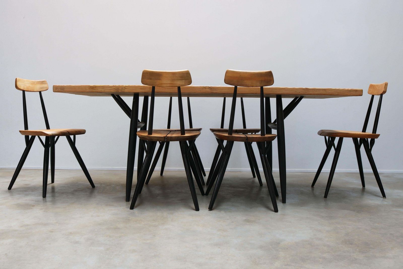 photo buy Rare ''Pirkka'' Design Dining Room Set By Ilmari Tapiovaara For Laukaan Puu 1955