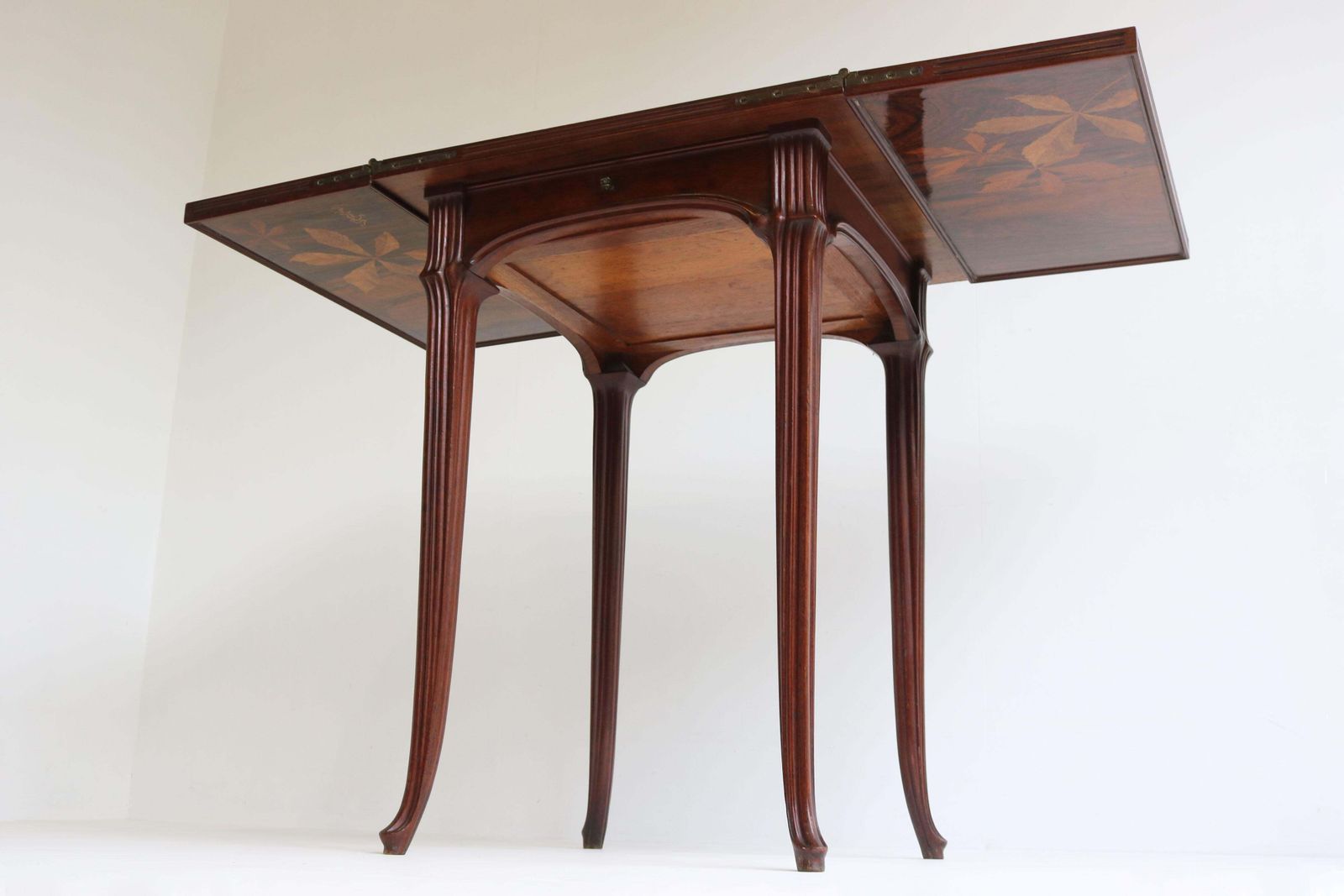 Original French Art Nouveau Game Table / Side Table By Emile Gallé 1905 Chestnut photo 12364.0
