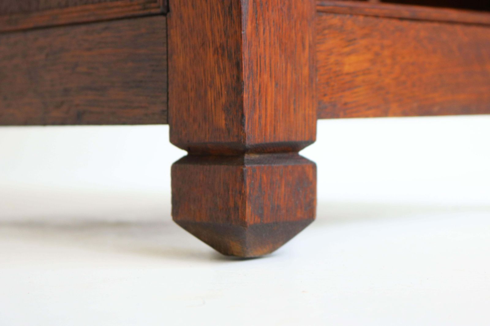 photo furniture Antique French Art Deco Nightstand / Record Cabinet 1920 Solid Oak Marble Top