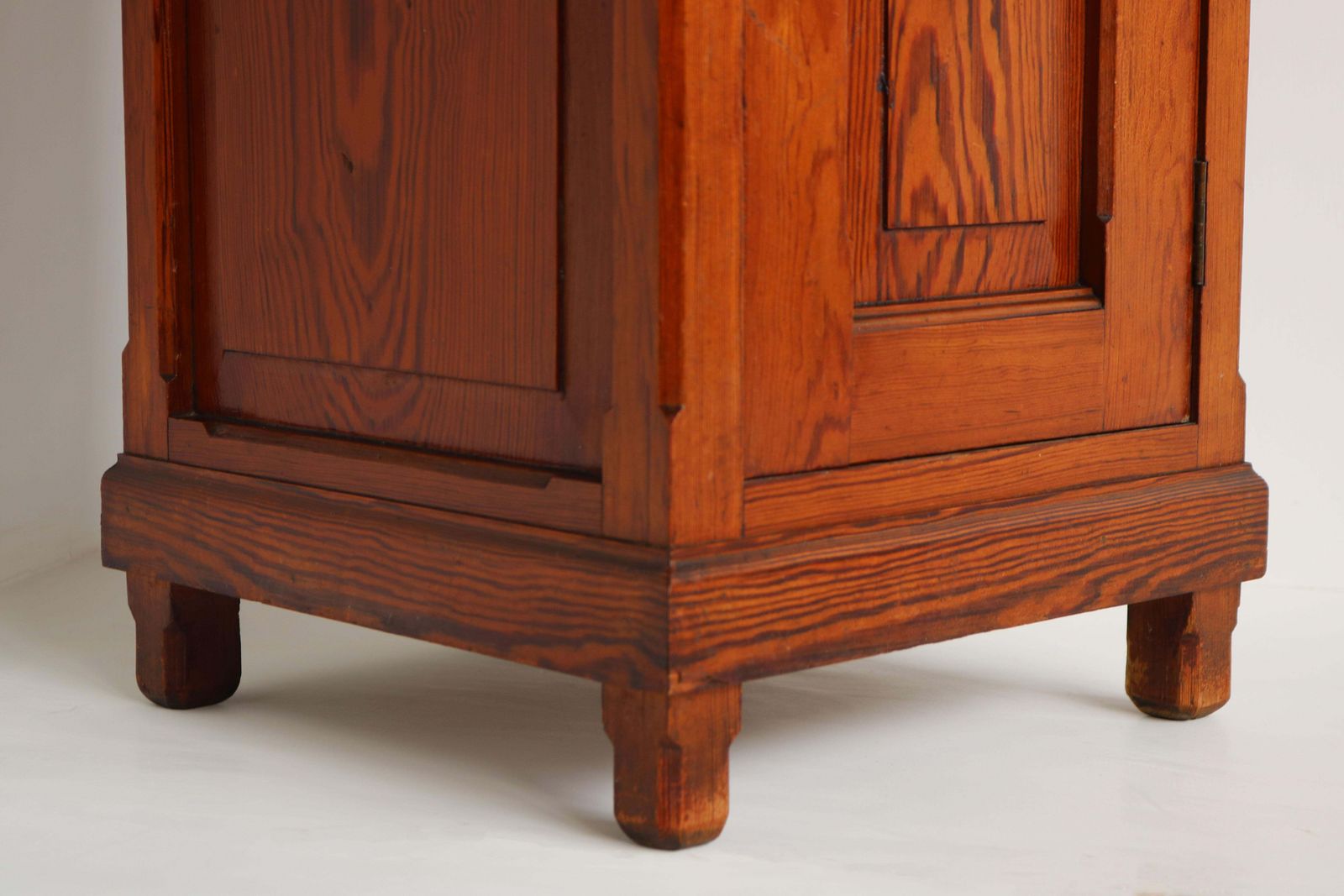 Furniture Antique 19th Century Night Stand / Cabinet Solid Pitchpine & Carrara Marble Tops photo