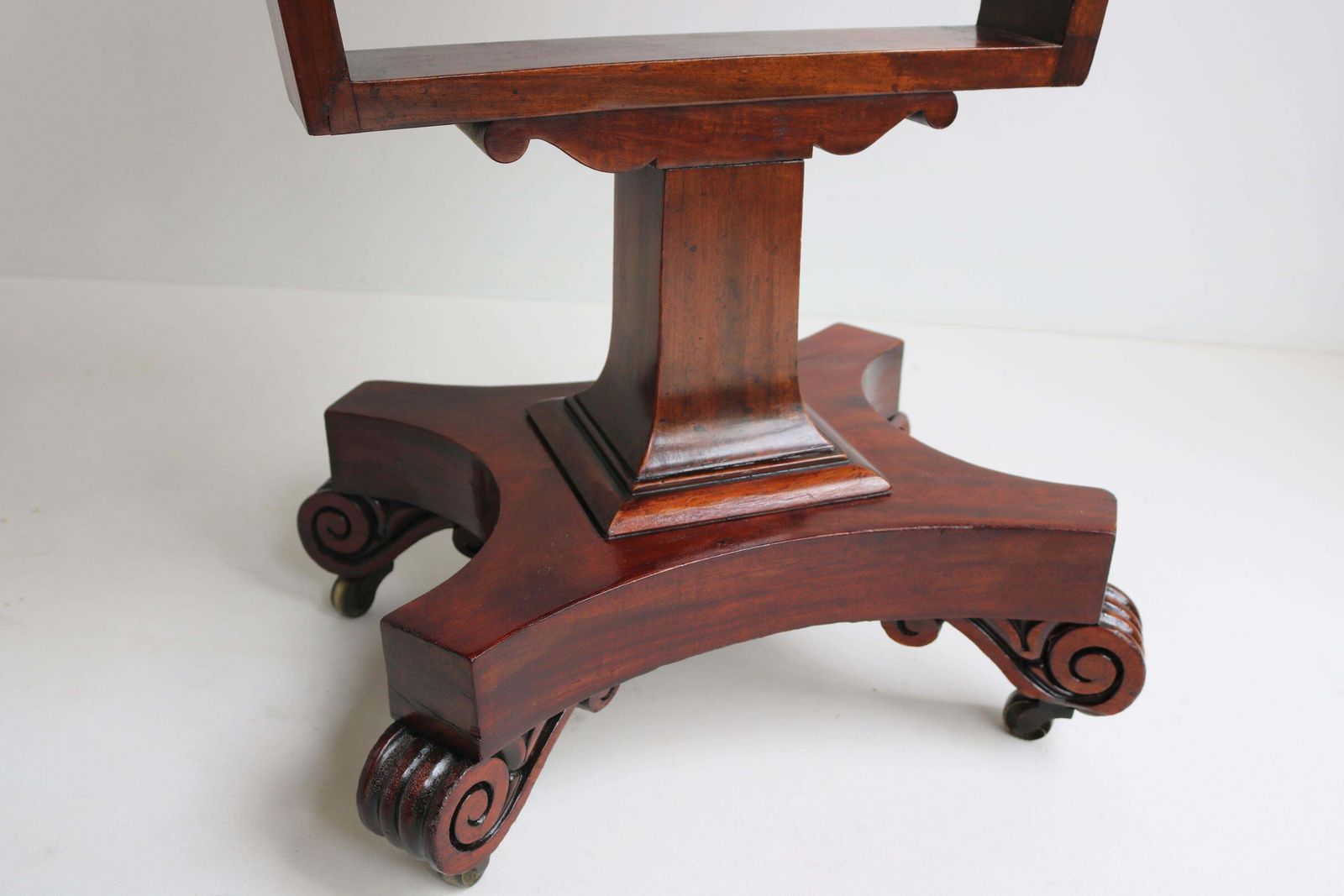 1277.0 Antique French Empire Sewing Stand 19th Century Mahogany Side Table Bronze photo