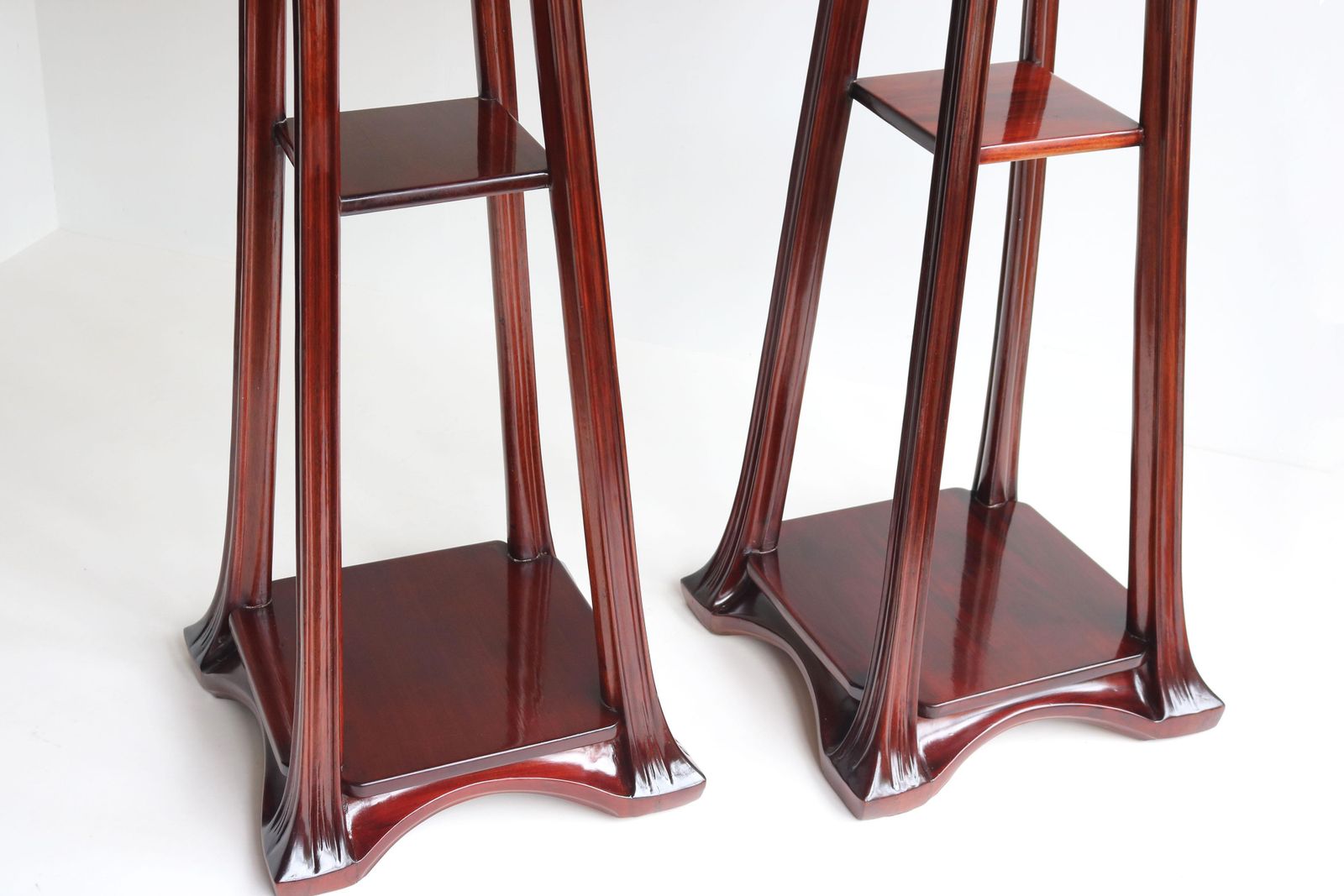 Pair Of Art Nouveau Plant Stands / Pedestals By Louis Majorelle 1907 France #2 photo buy