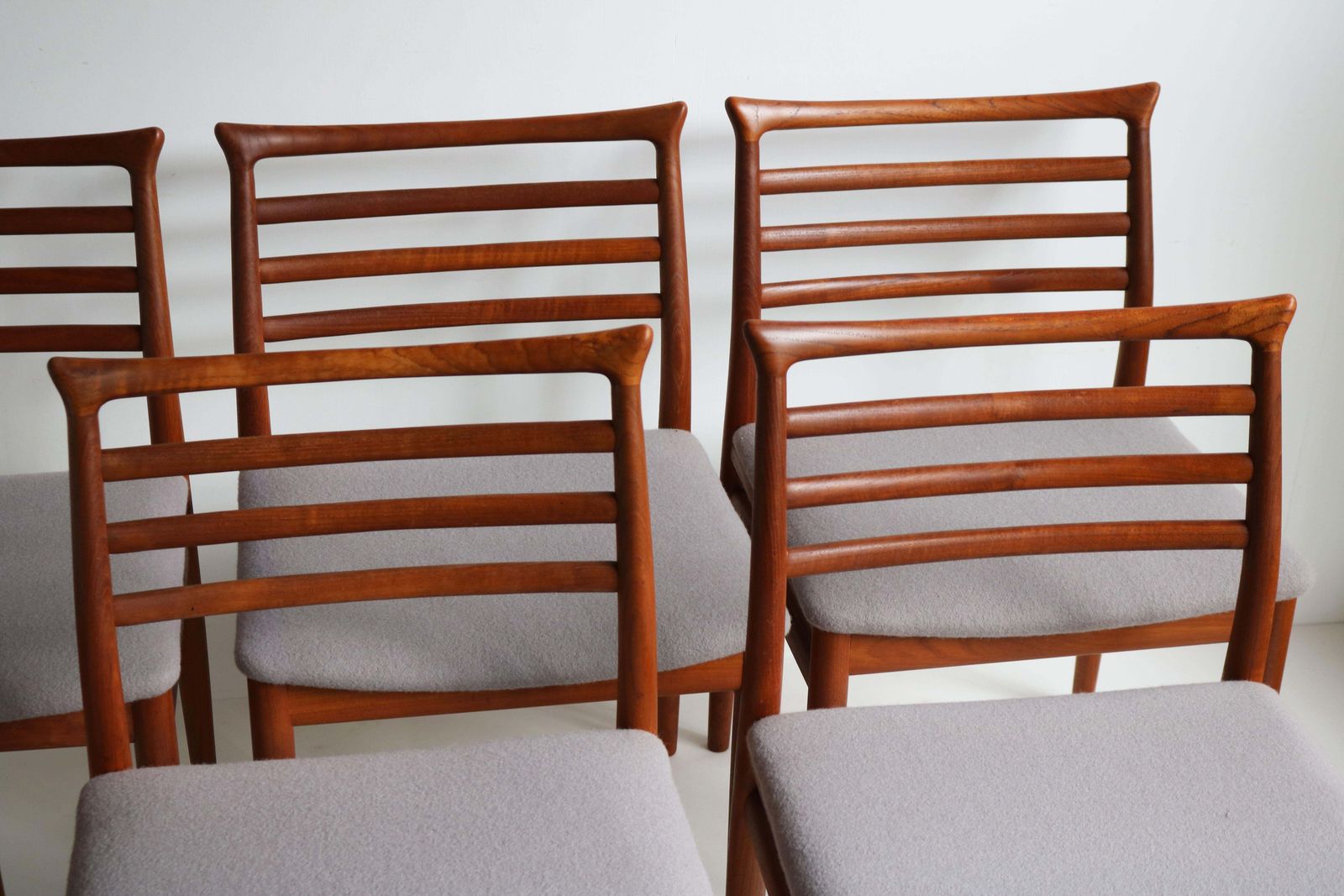 photo for sale Set Of Six Danish Design Dining Chairs By Erling Torvits 1960 Teak Mid Century