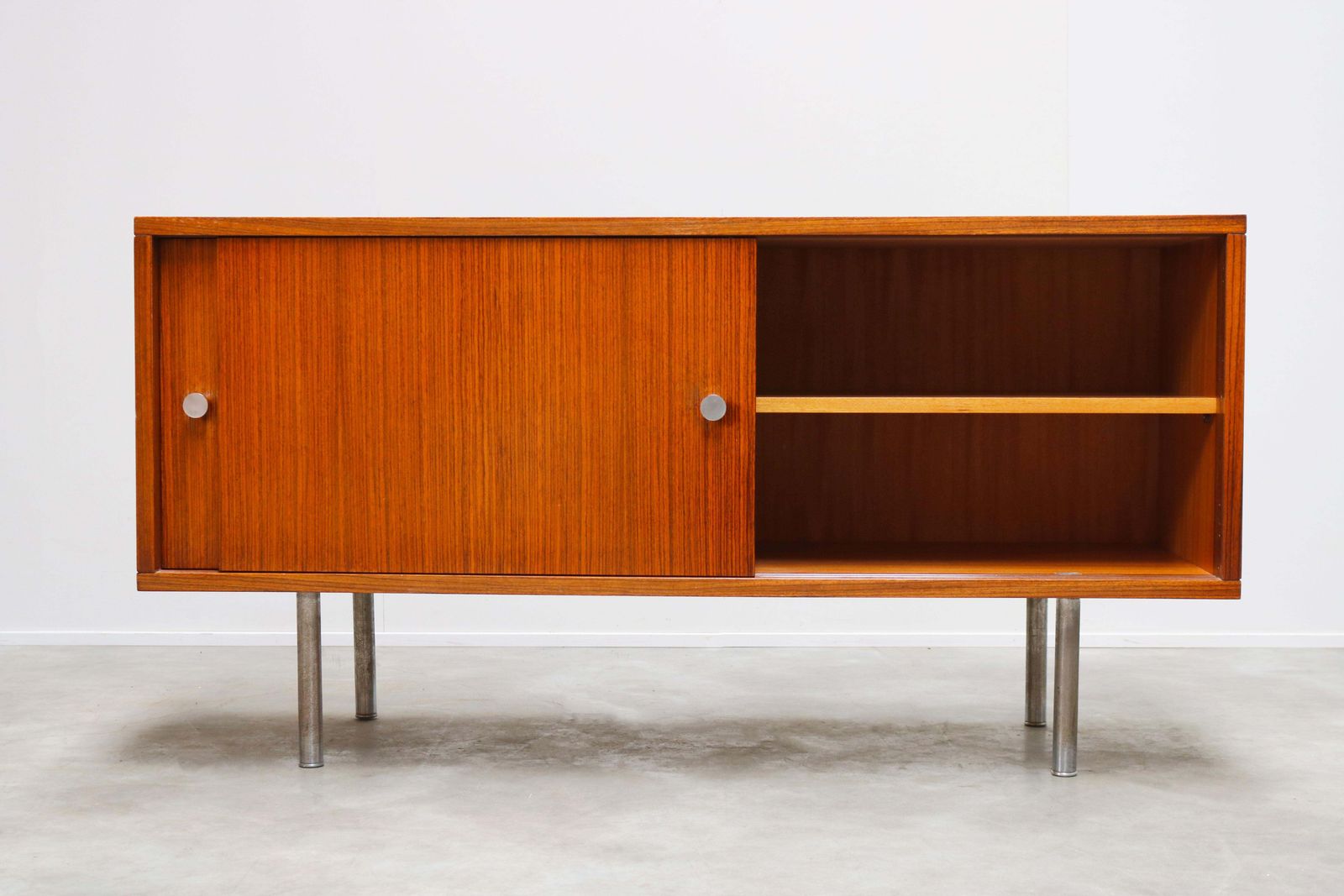 Design Sideboard / Credenza By Alfred Hendrickx For Belform Chrome Minimalist photo 2043.0