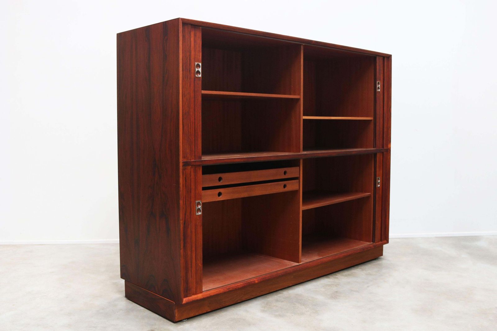 Rare Danish Design Sideboard With Tambour Doors By Arne Vodder For Sibast 1958 photo for sale