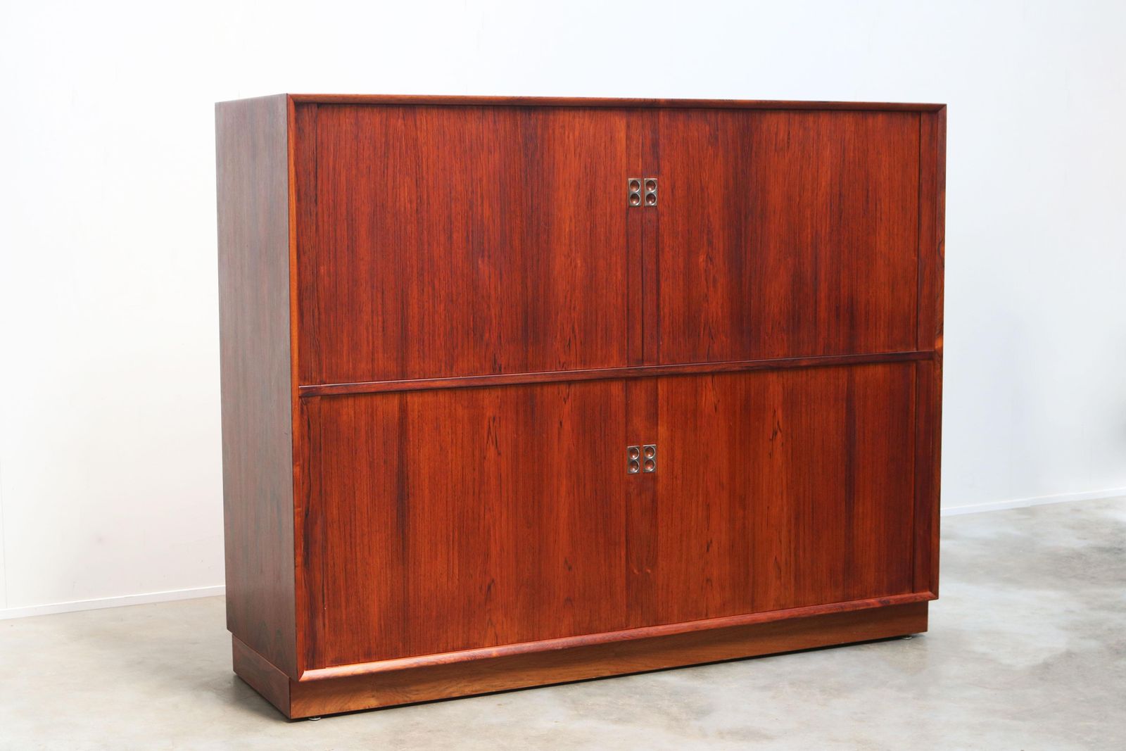 Zeldzaam Deens Design Dressoir Met Tambourdeuren Door Arne Vodder Voor Sibast, 1958 photo Meubels