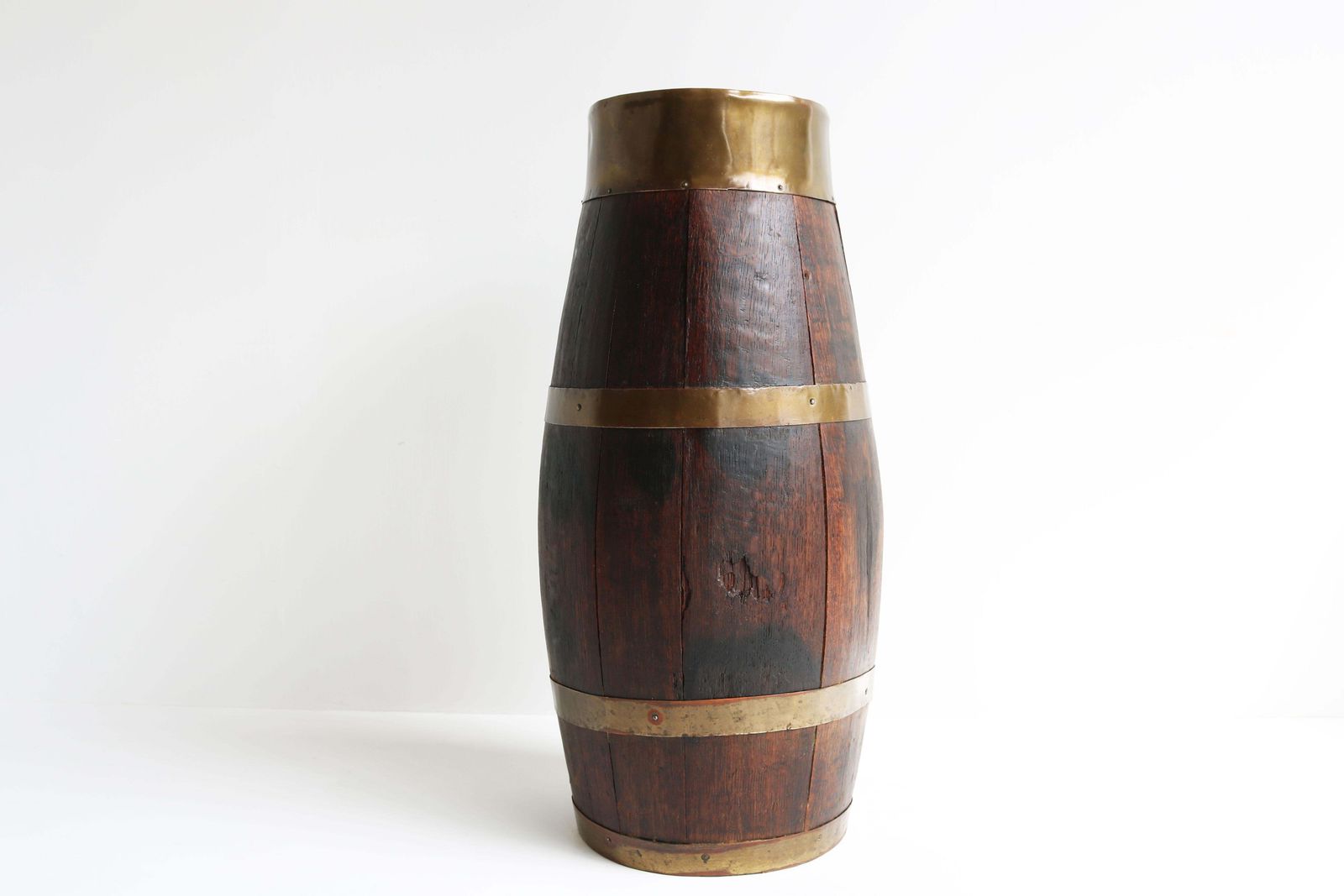 Antique Barrel Umbrella Stand Stick Stand 1900s English Country Rustic Style photo vinterior