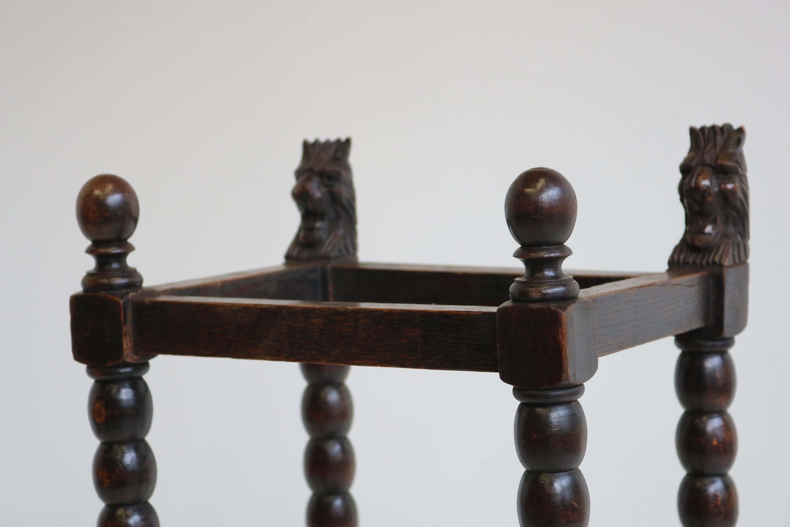 Antique French Renaissance Umbrella Stand / Stick Holder 19th Century Lion Masks photo for sale