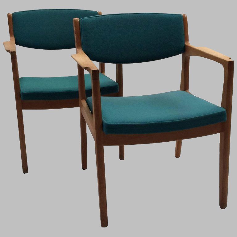 1960s Set Of Two Reupholstered Danish Erik Buch Armchairs In Oak, Orum Mobler photo furniture