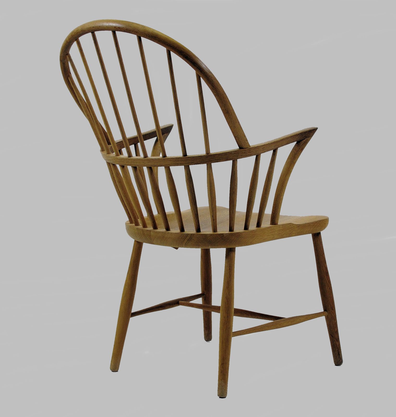 1960s Danish Frits Henningsen Ch 18 A High Back Chair In Oak By Carl Hansen & Son