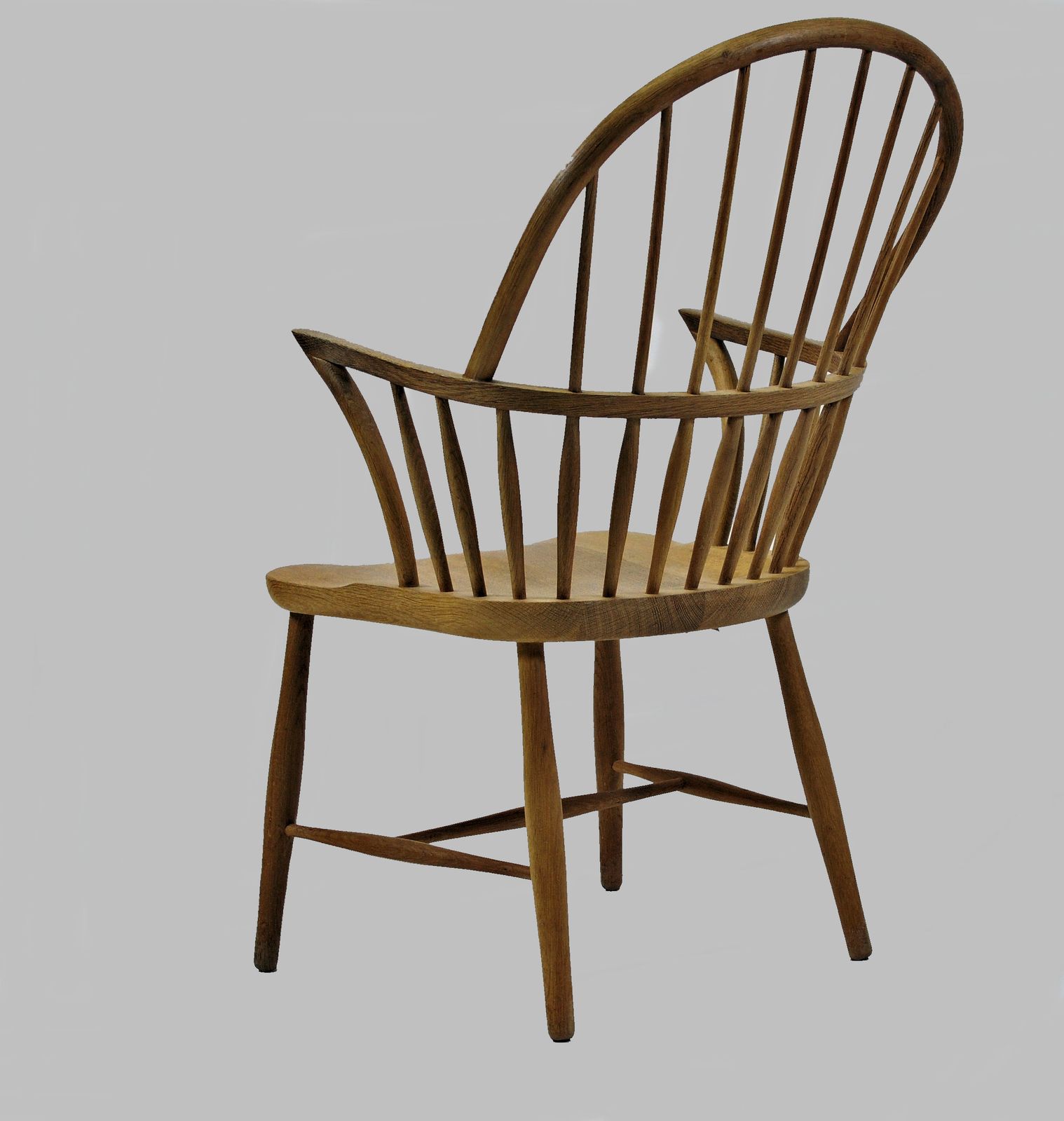 1960s Danish Frits Henningsen Ch 18 A High Back Chair In Oak By Carl Hansen & Son photo for sale