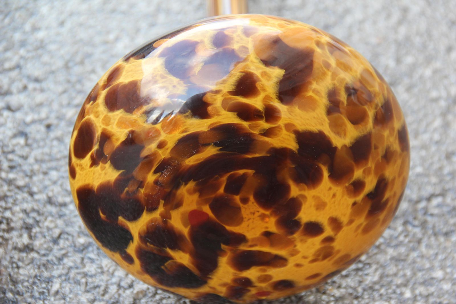 1200.0 Large Bottles In Murano Glass Spotted Decoration Venturina Yellow Color Brown photo