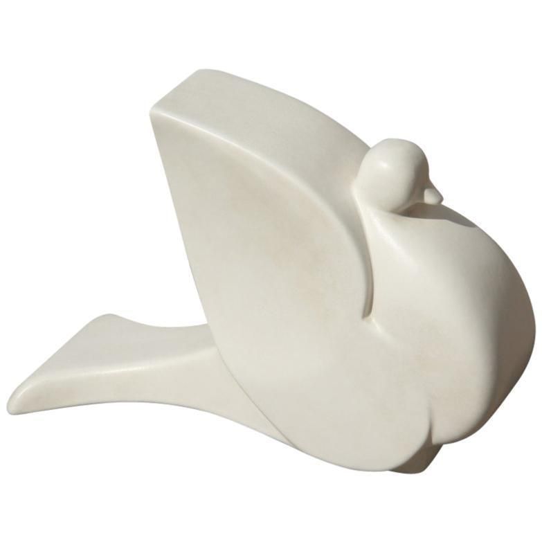 Porcelain Stonewar Stylized Pigeon Italian Production Studiolinea Com 1970 White