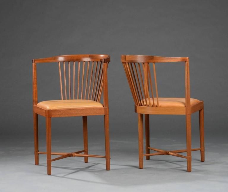 1940´S Børge Mogensen Mahogany King Of Diamonds Chairs For Søborg Møbelfabrik photo 1810.0