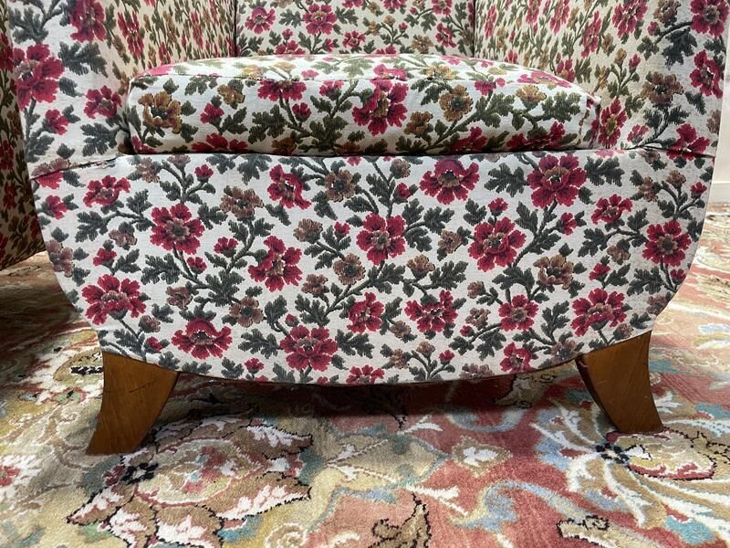 Paire De Fauteuils Bergères Art Déco / Vintage à Fleurs photo buy