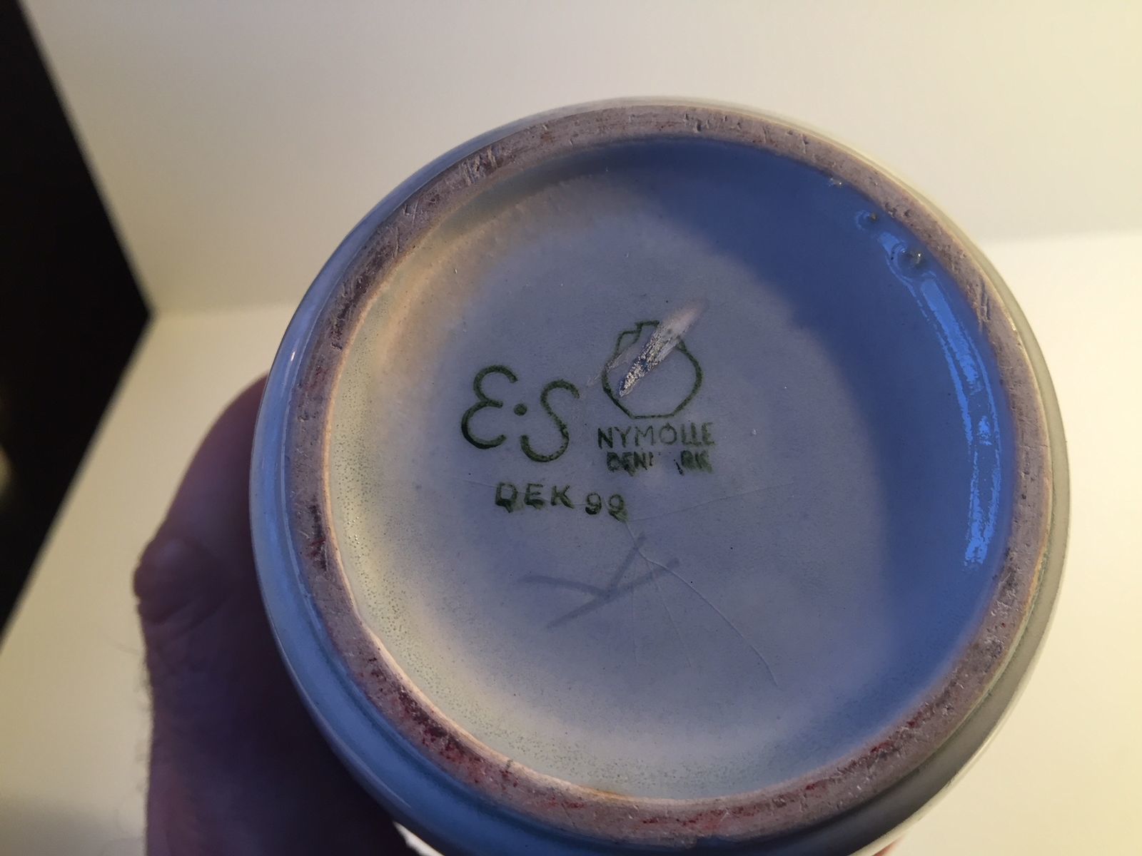Mid Century Ceramic Vase With Snail From Nymølle, 1970s photo for sale
