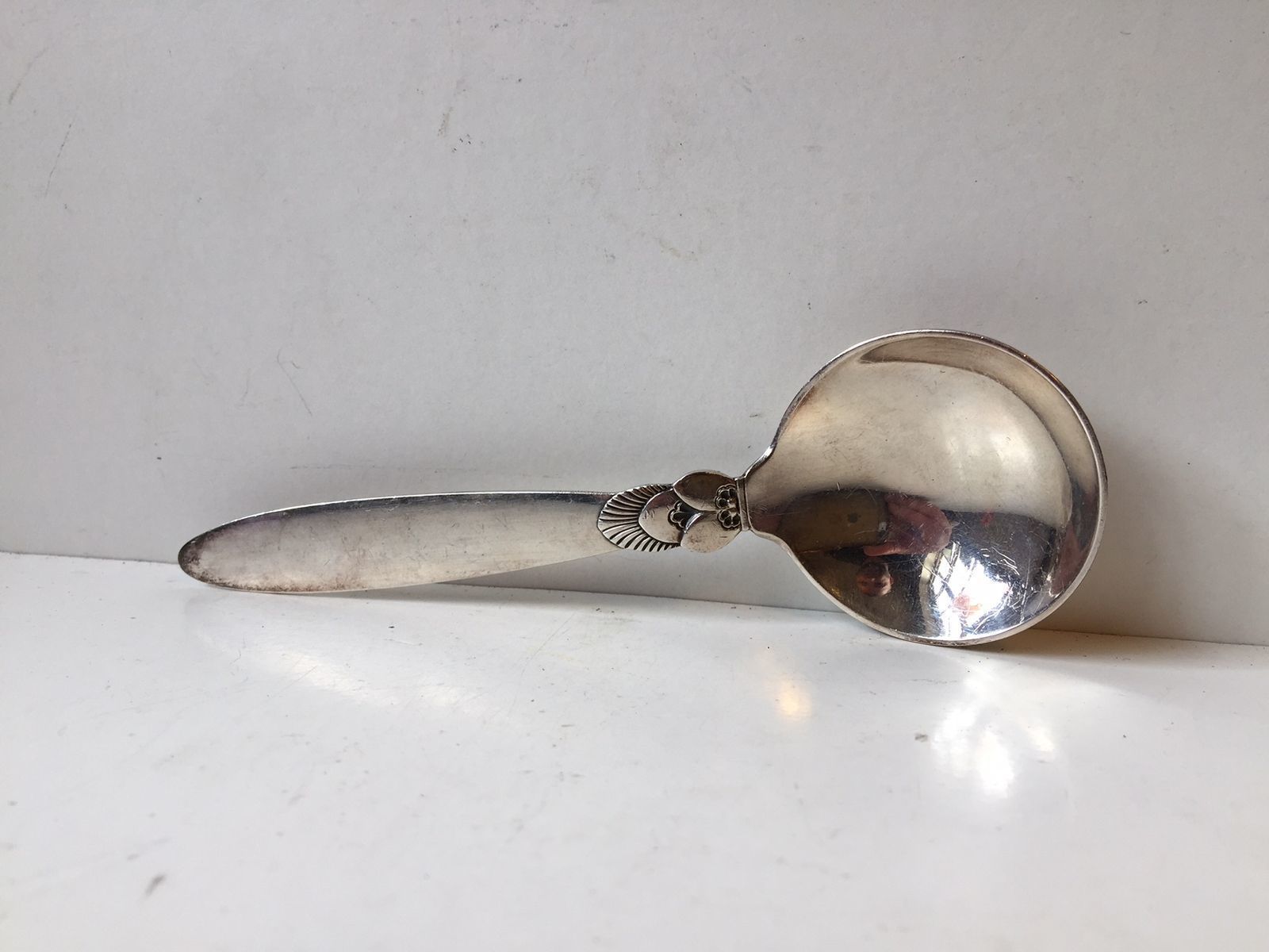 Sterling Silver Marmelade Spoon By Gundorph Albertus For Georg Jensen, 1930s photo Home Decor