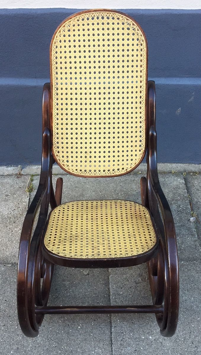 Vintage French Bentwood Junior Rocking Chair With Swirls, 1970s photo buy