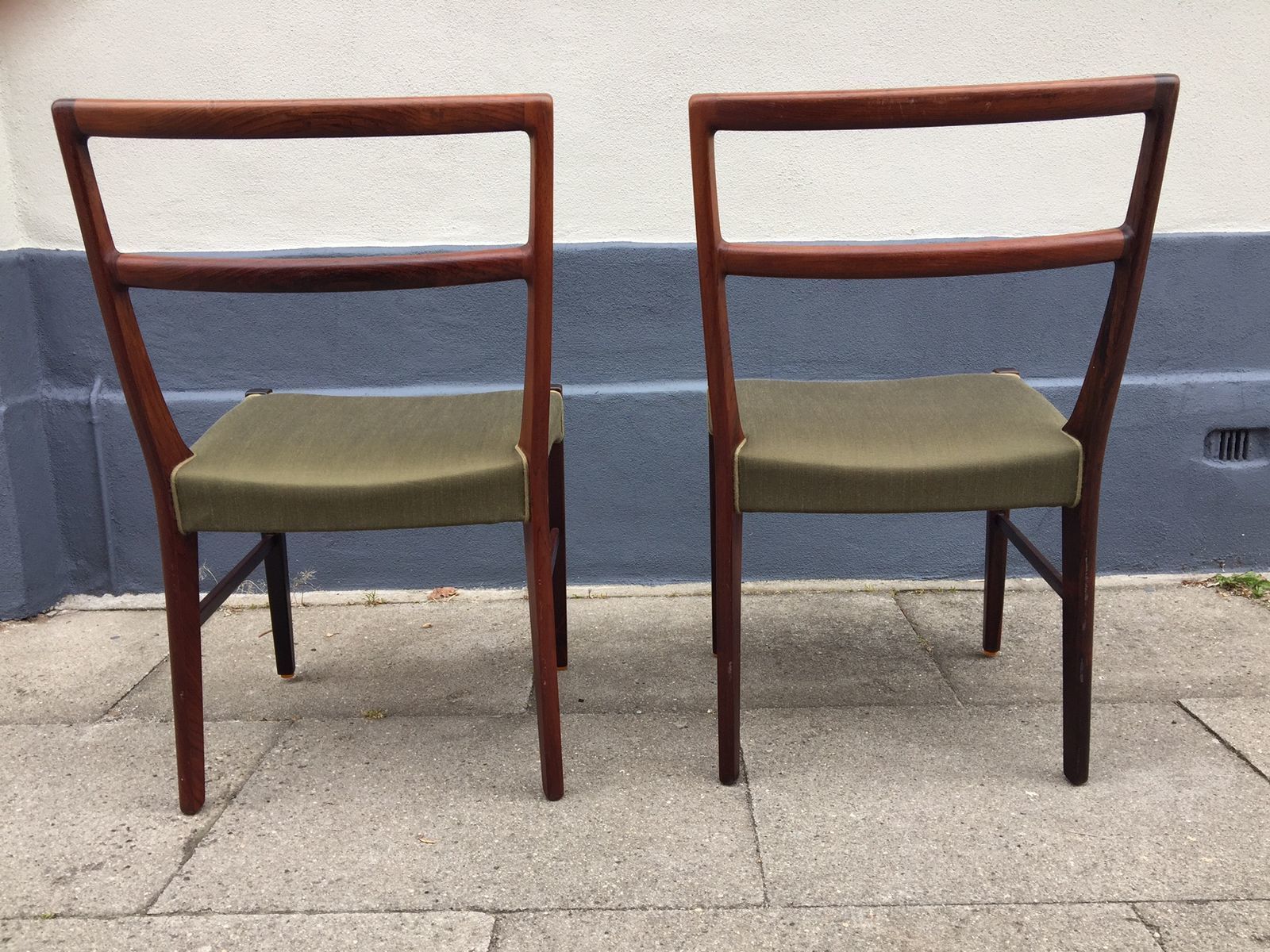 Mid Century Danish Rosewood Side Chairs By Bernhard Pedersen & Son, Set Of 2 photo vintage