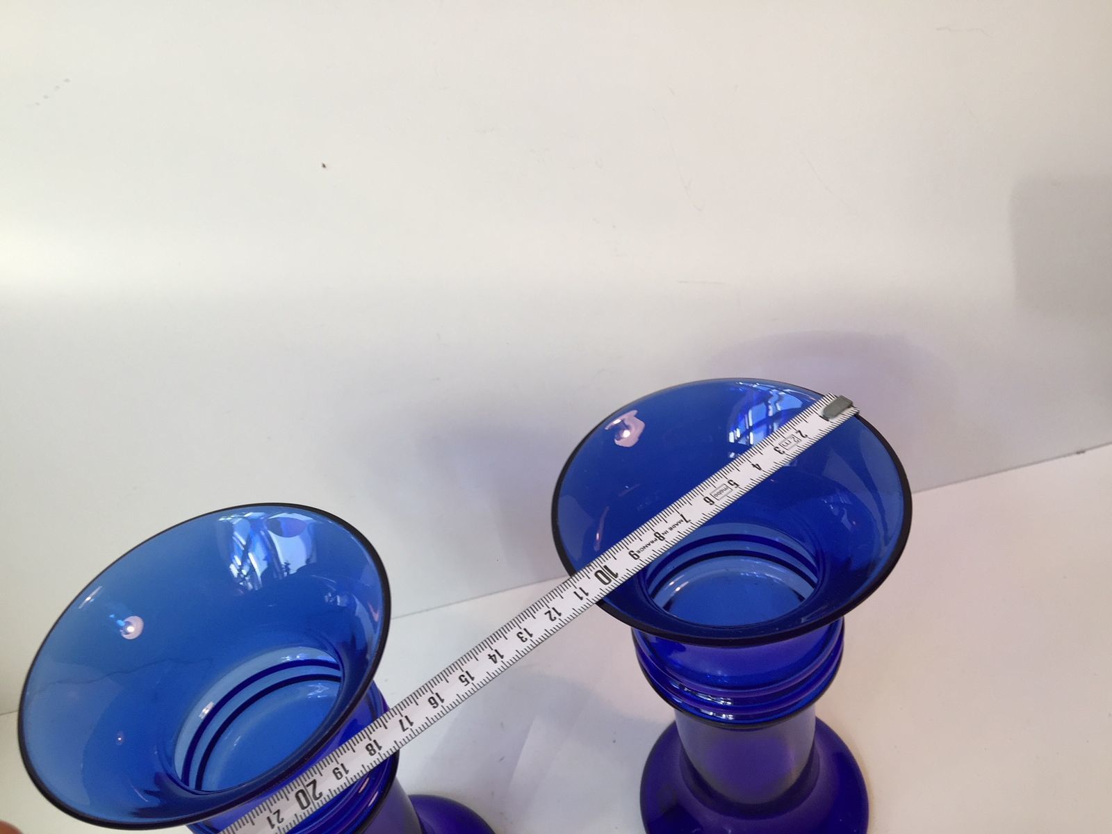 Cobalt Blue Glass Vases By Michael E. Bang For Holmegaard, 1980s, Set Of 2 photo 263.0