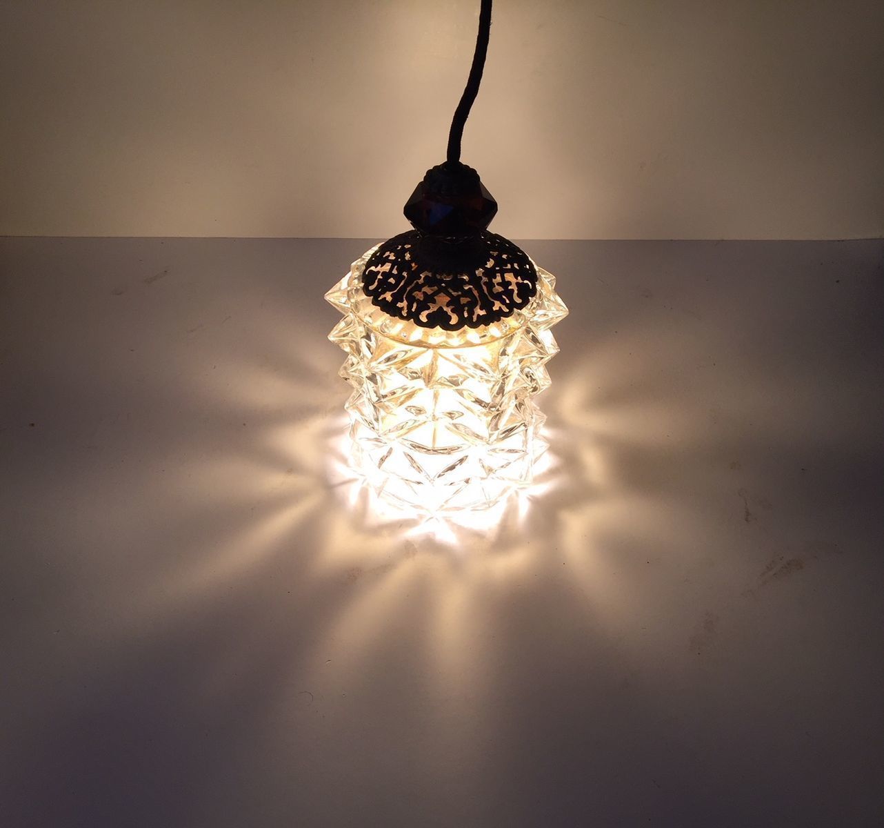 Vintage Scandinavian Crystal Pendant, 1960s photo 310.0