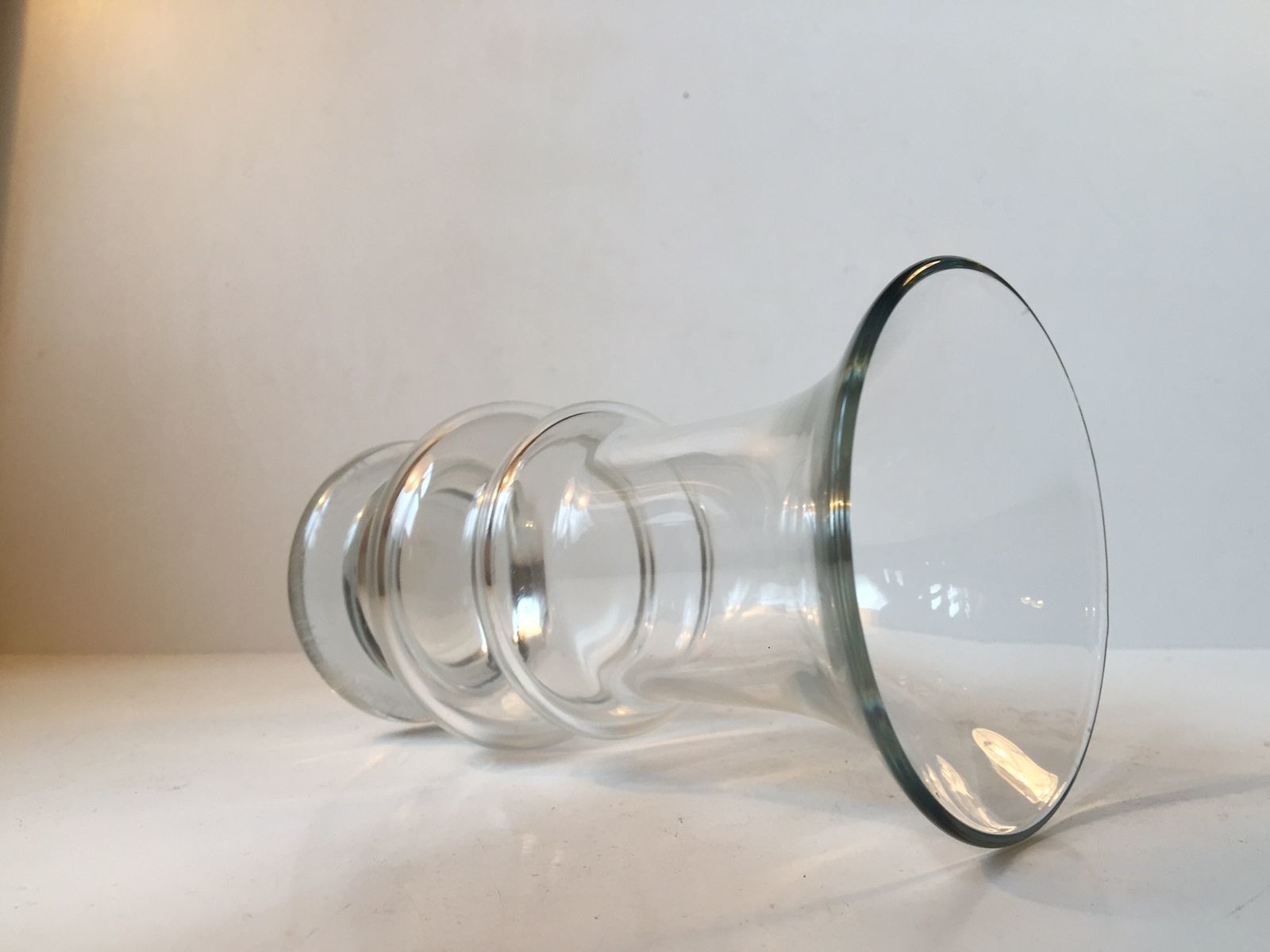 Modernist Hooped Glass Vase By Tamara Aladin For Riihimäen Lasi, 1960s photo furniture