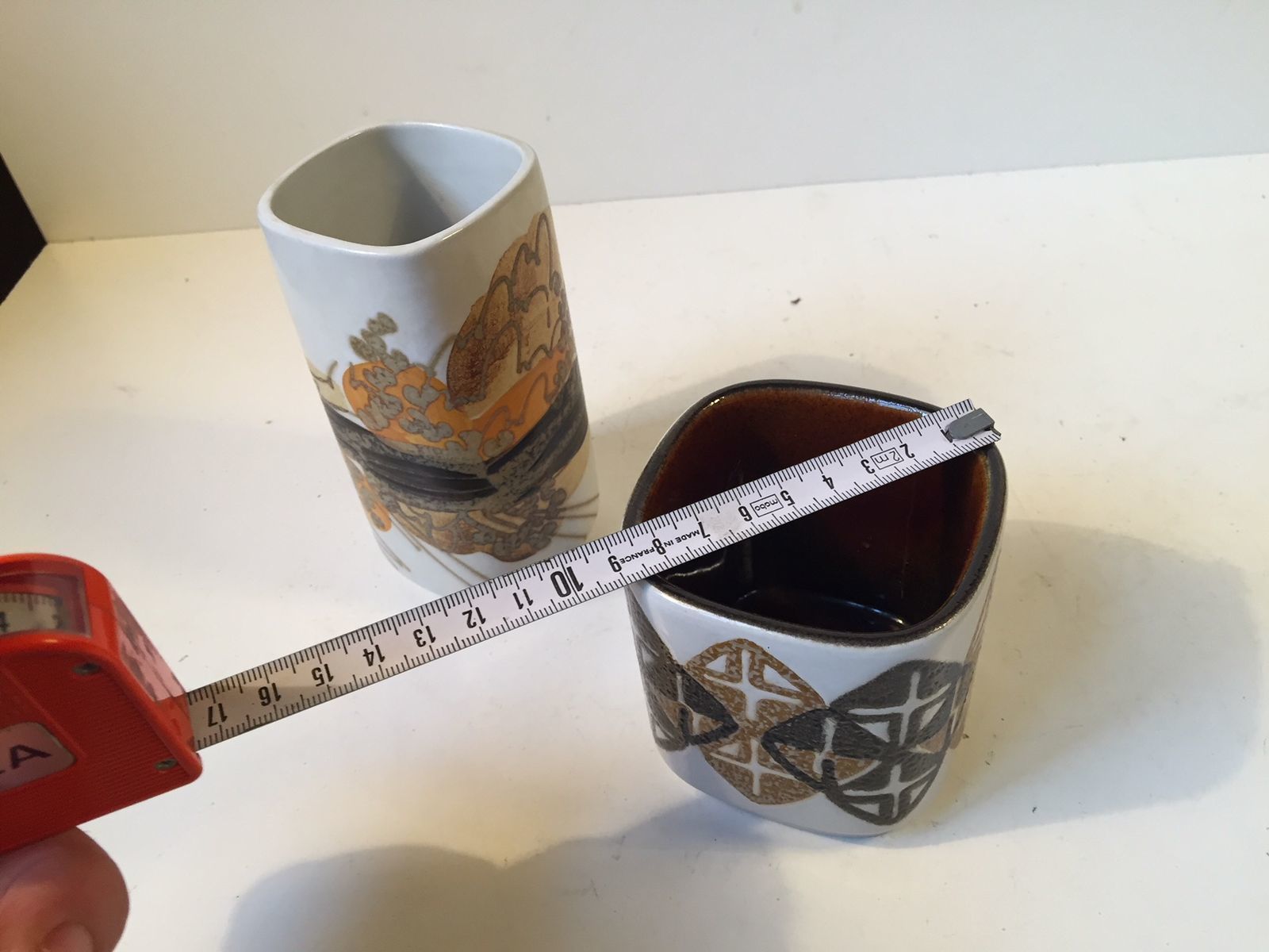 Danish Ceramic Vases By Ellen Malmer For Royal Copenhagen, 1970s, Set Of 2 photo buy