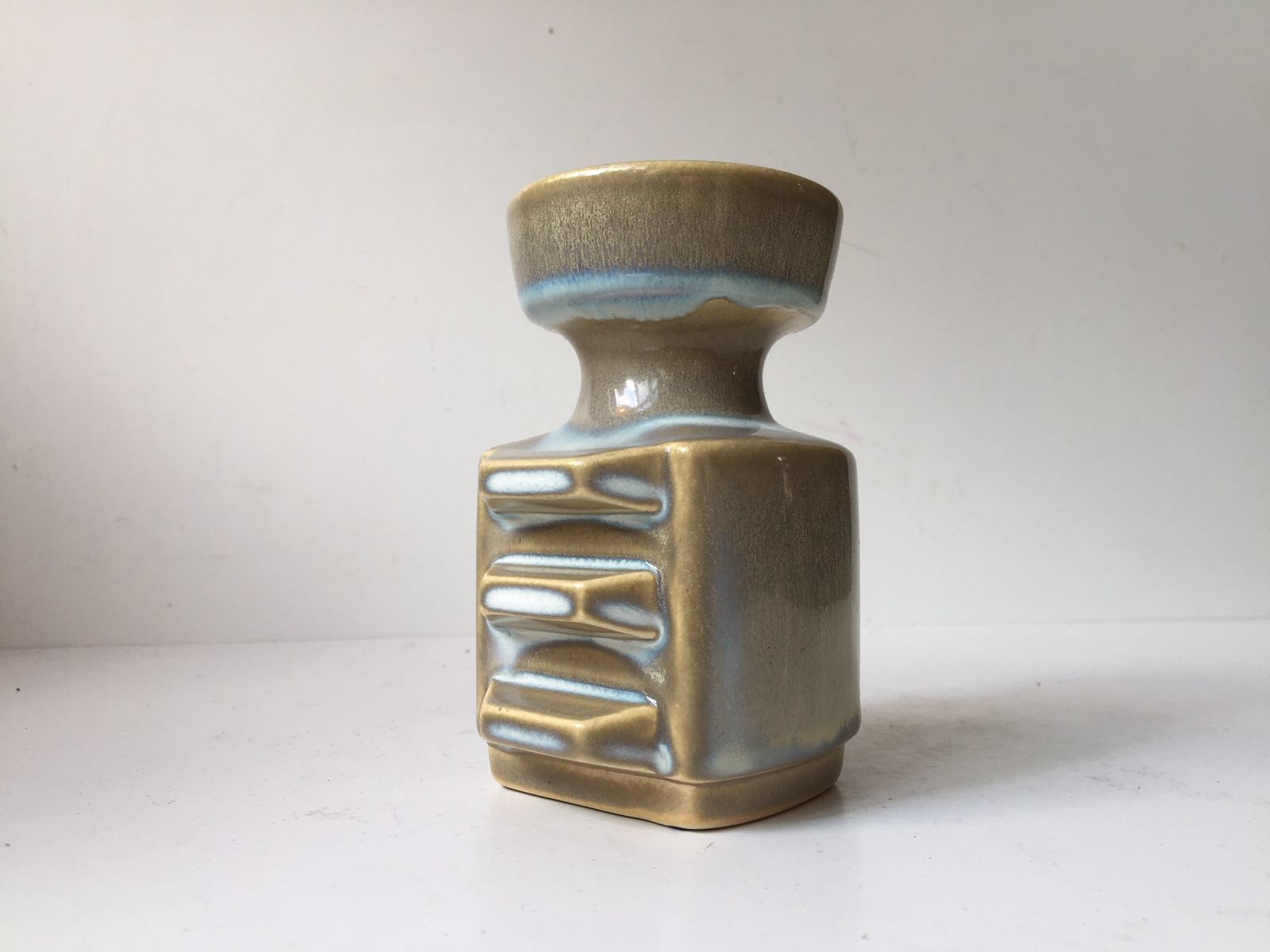 Ridged Danish Ceramic Vase By Einar Johansen For Søholm, 1960s photo furniture