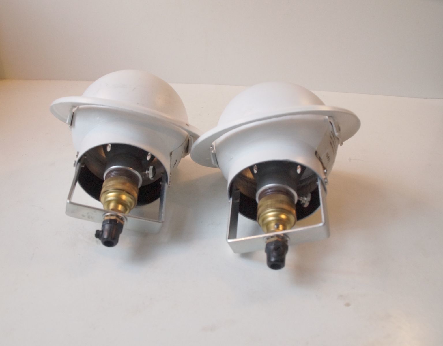 photo furniture White Spherical Spot Lights By Louis Poulsen Denmark, Set Of 2