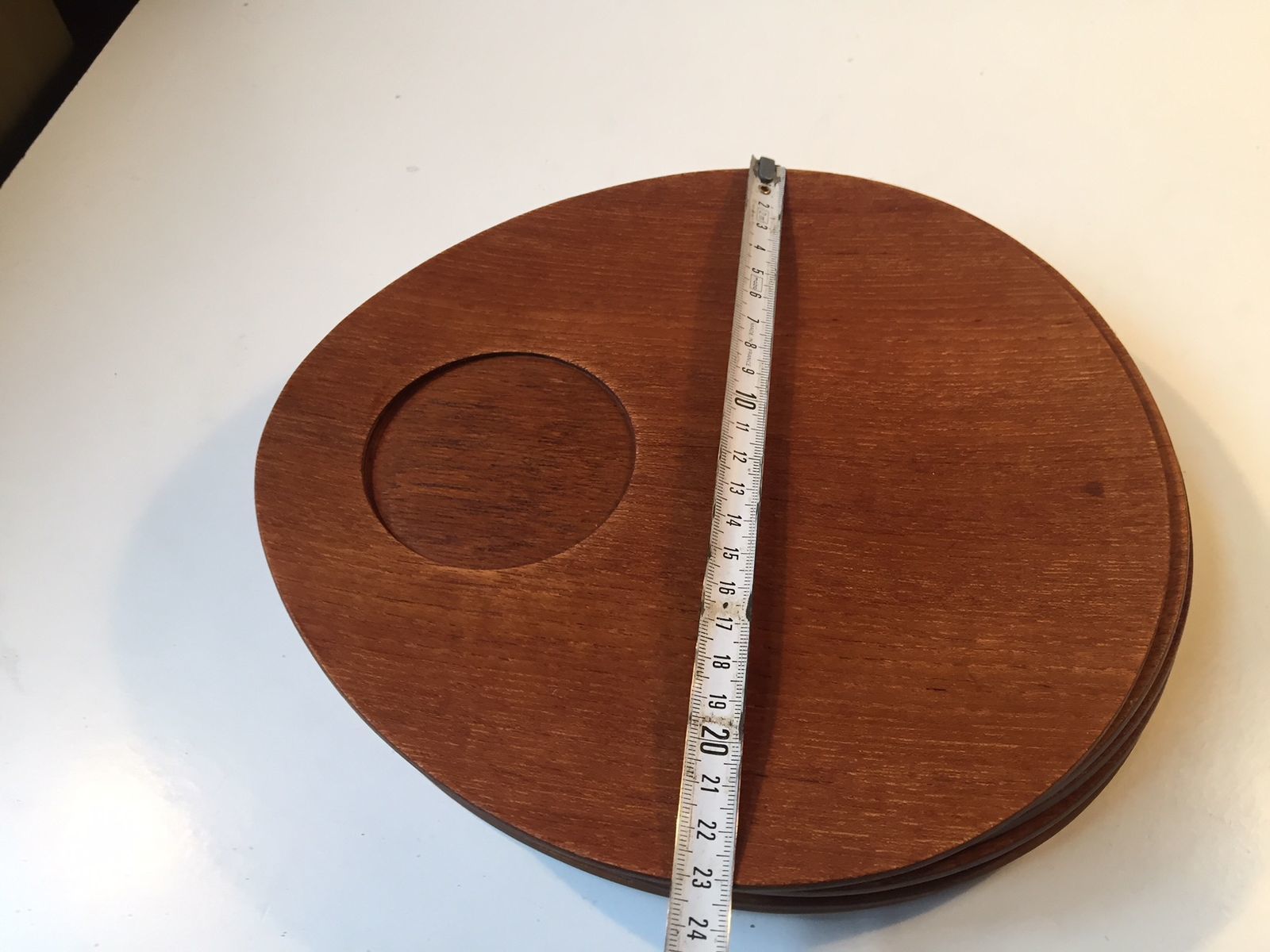 Danish Teak Tear Drop Breakfast Plates, 1960s, Set Of 8 photo vinterior