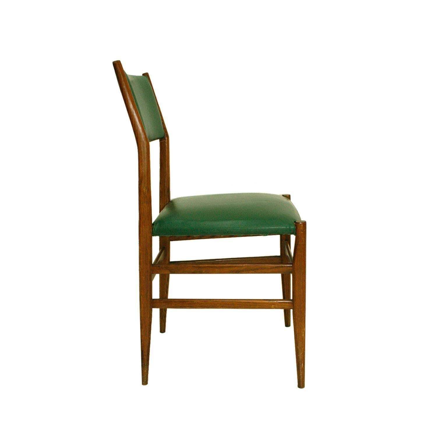 Gio Ponti Mid Century Modern Ashwood "Leggera 646" Italian Chairs, 1950s photo furniture