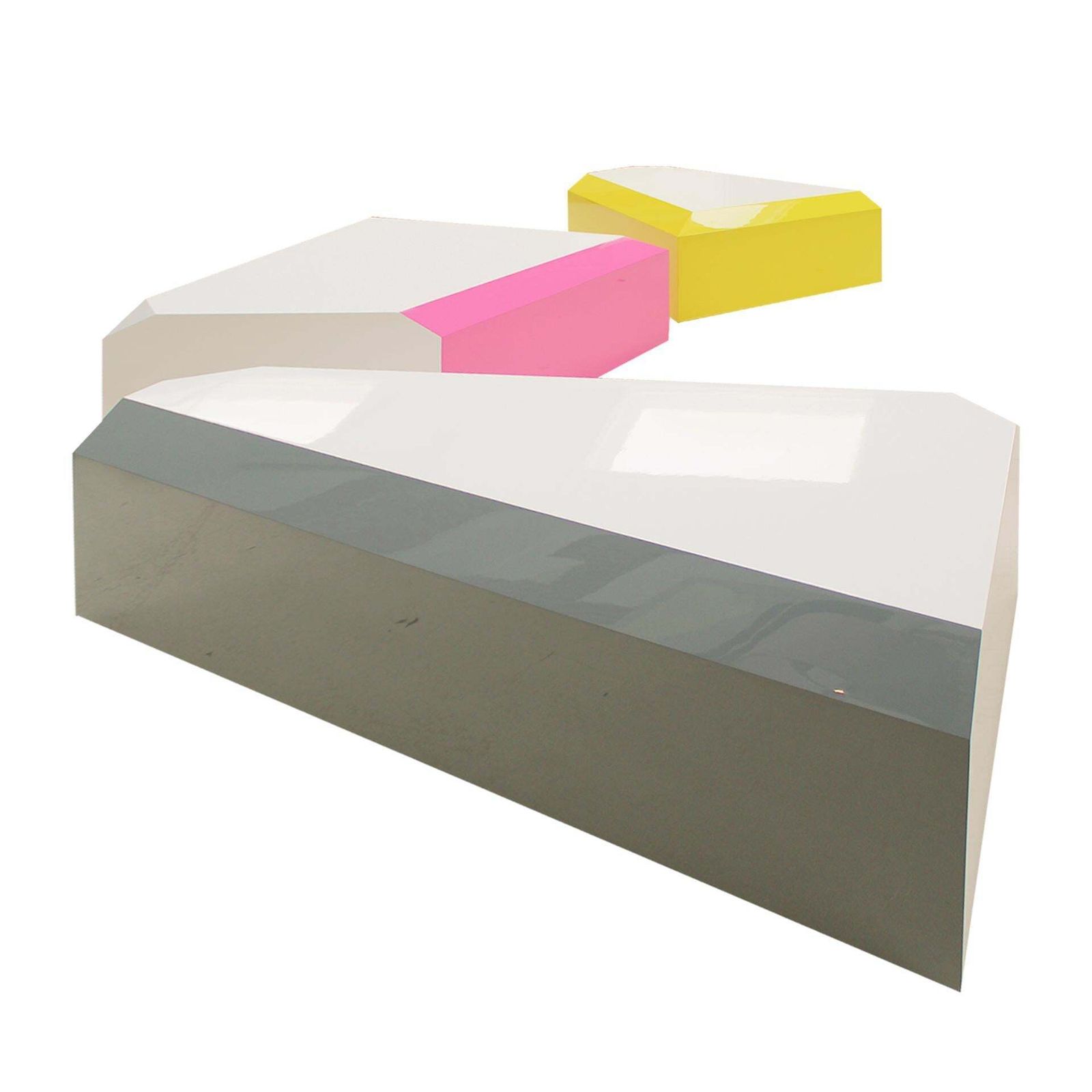 Modular Coffee Table Made In Coloured Lacquered Wood With Gloss Finish photo buy