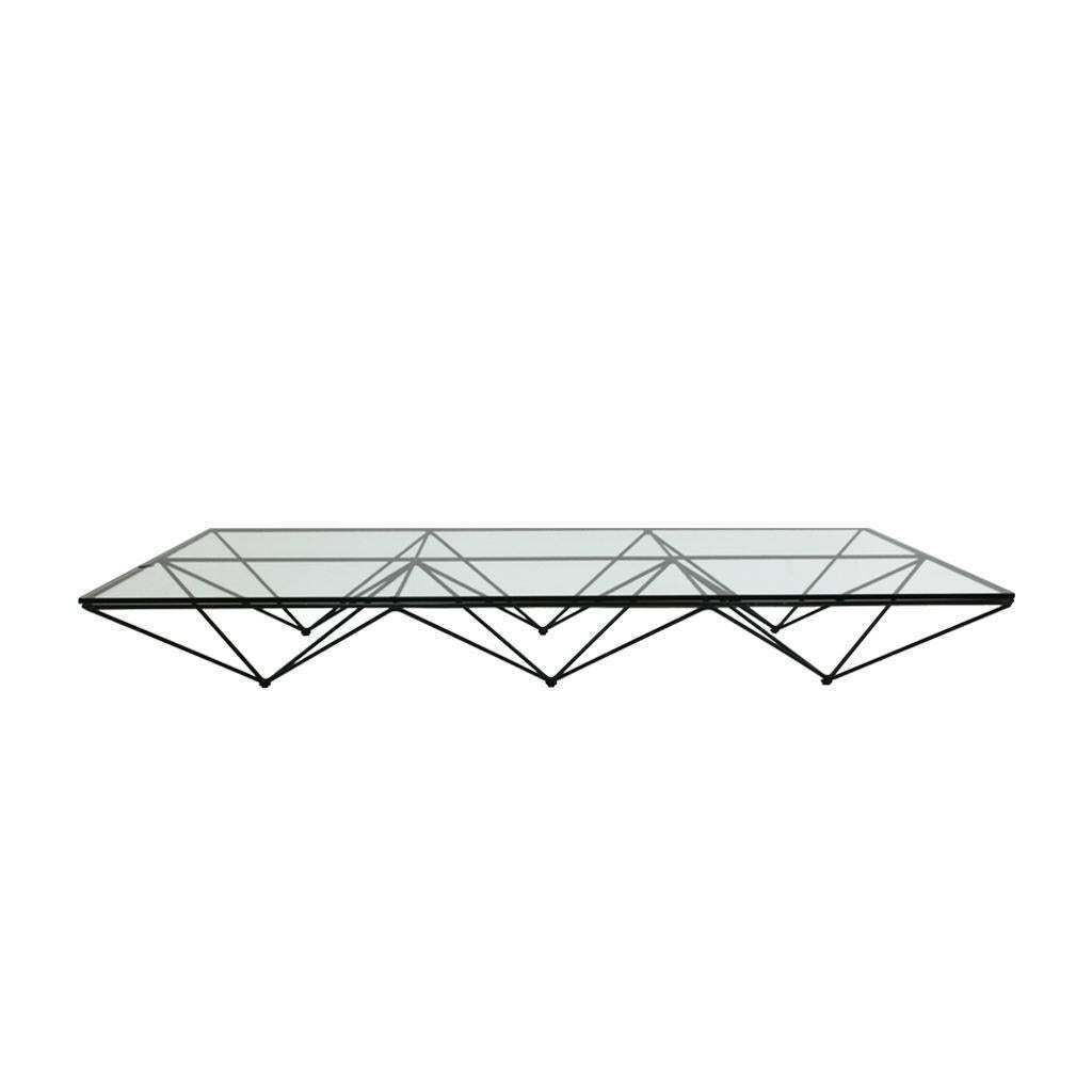 Mid Century Modern Paolo Piva Glass Top And Metal Base Italian Coffee Table photo furniture