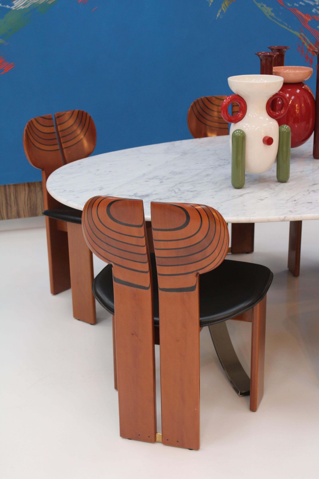 photo vinterior Africa Italian Dining Chairs Designed By Afra & Tobia Scarpa For Maxalto, 70s