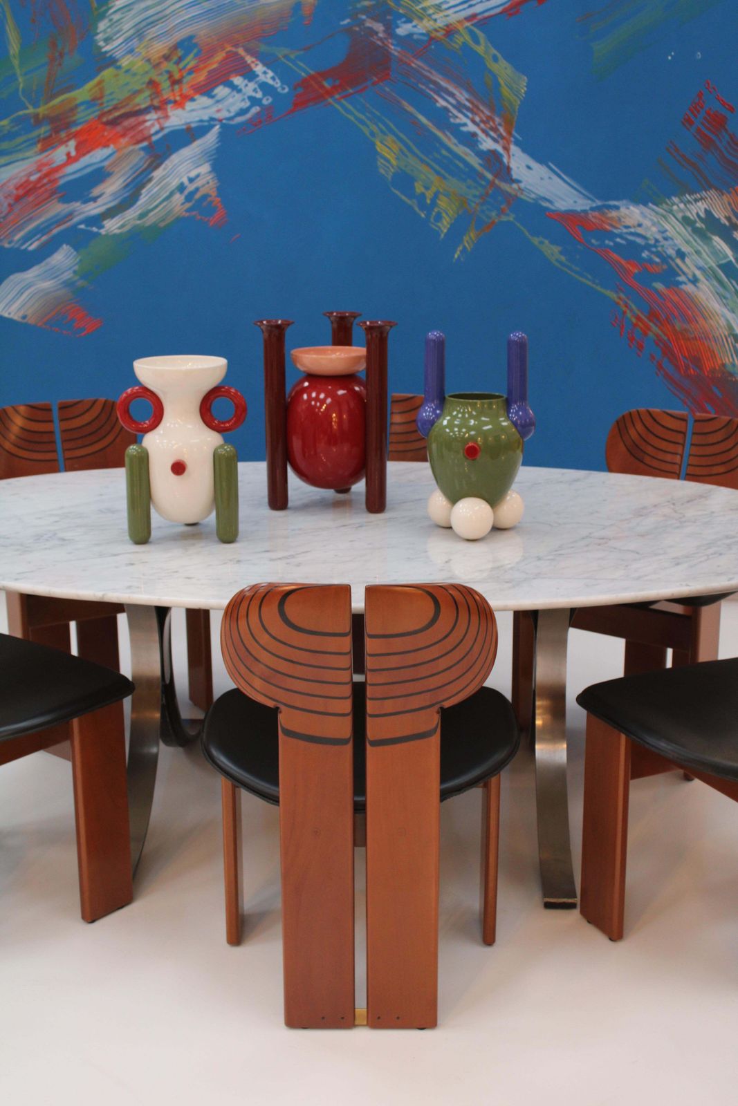 photo buy Africa Italian Dining Chairs Designed By Afra & Tobia Scarpa For Maxalto, 70s