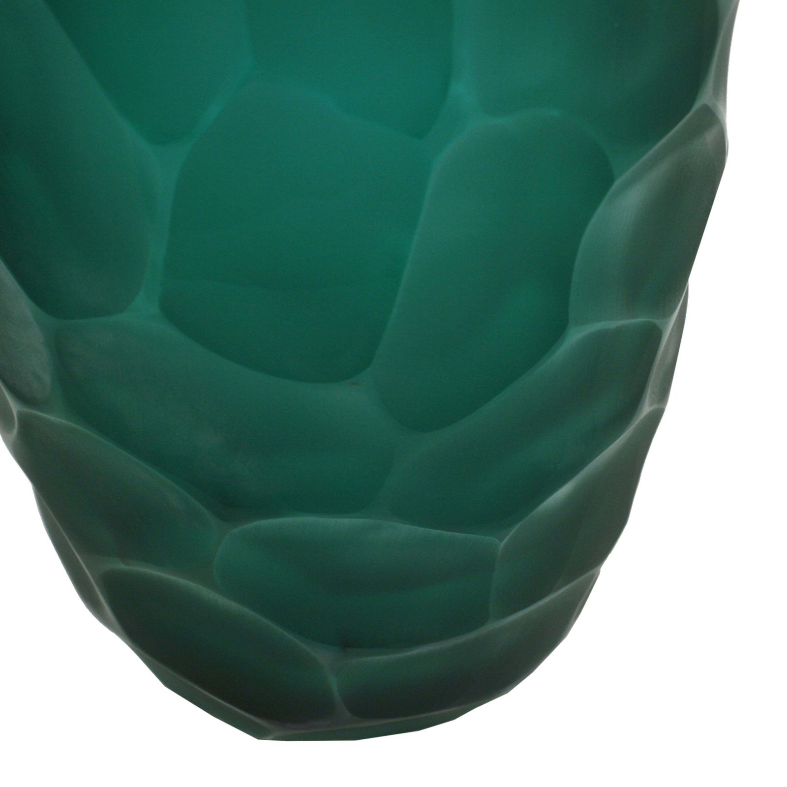 Mid Century Modern Davide Dona Sculptural Faceted Green Murano Glass Vase photo Home Decor