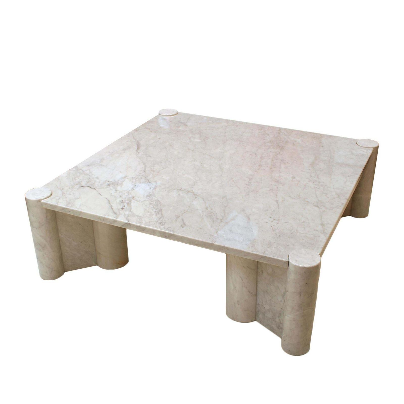 Jumbo Carrara Marble Italian Square Coffee Table By Gae Aulenti For Knoll, 1960s photo furniture