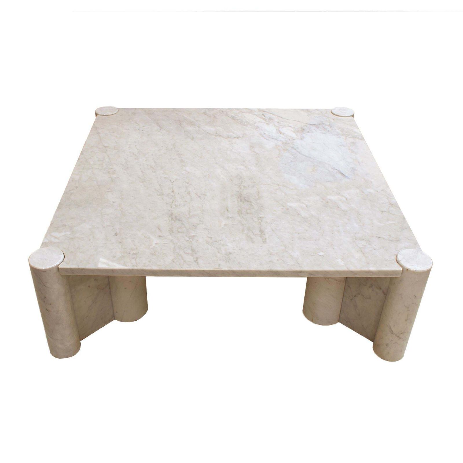 Jumbo Carrara Marble Italian Square Coffee Table By Gae Aulenti For Knoll, 1960s photo Furniture