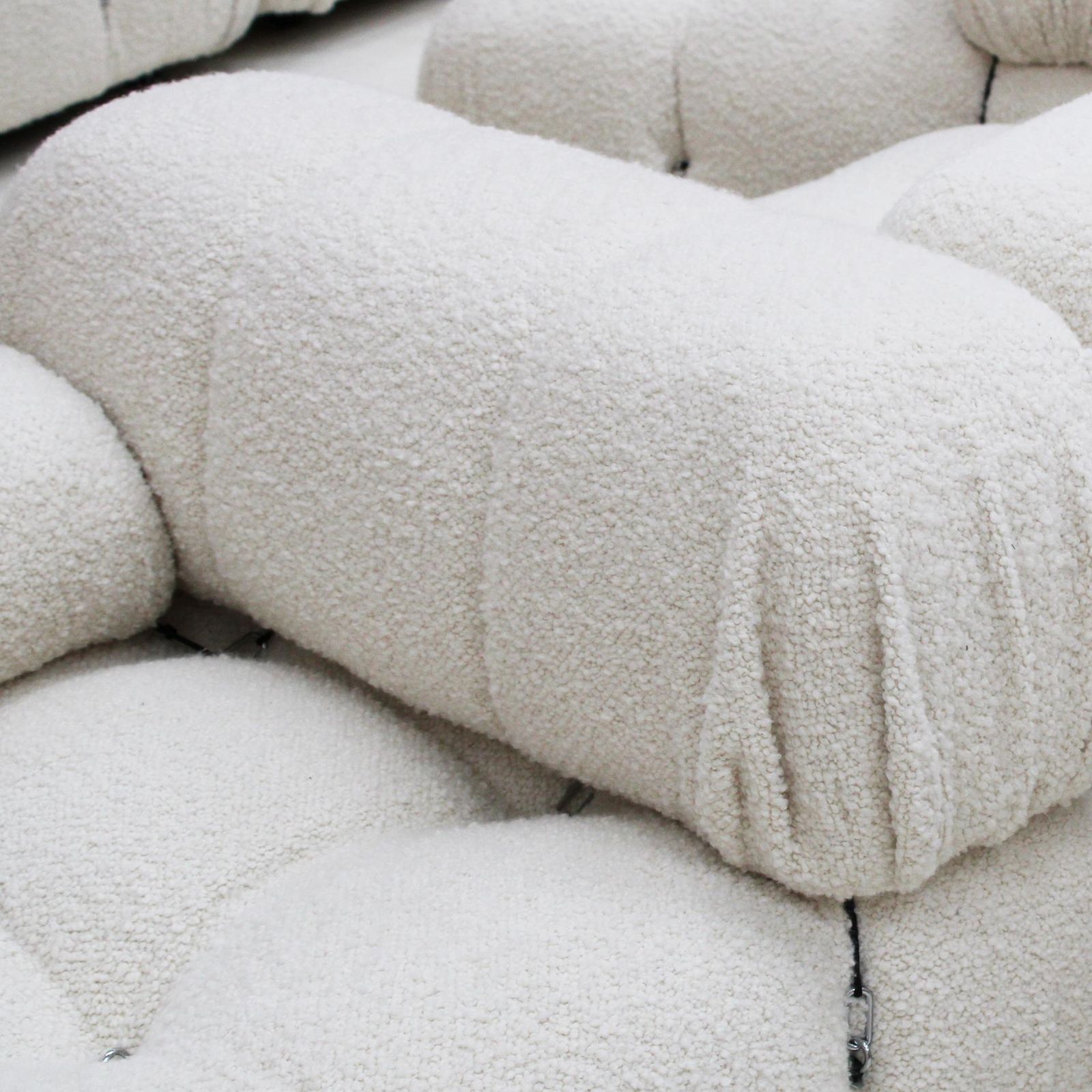 Mario Bellini For B&B Italia "Camaleonda" White Bouclé Fabric Modular Sofa photo 30867.0