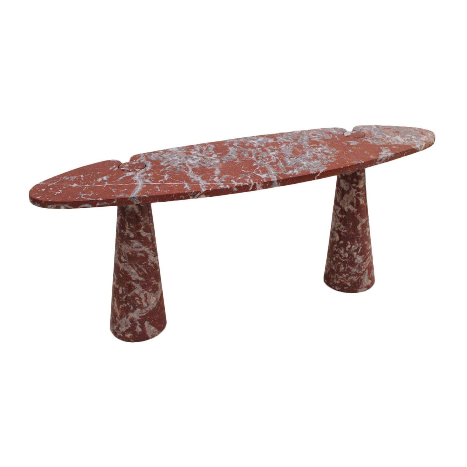 Midcentury Angelo Mangiarotti Italian Console Red Marble For Skipper photo furniture