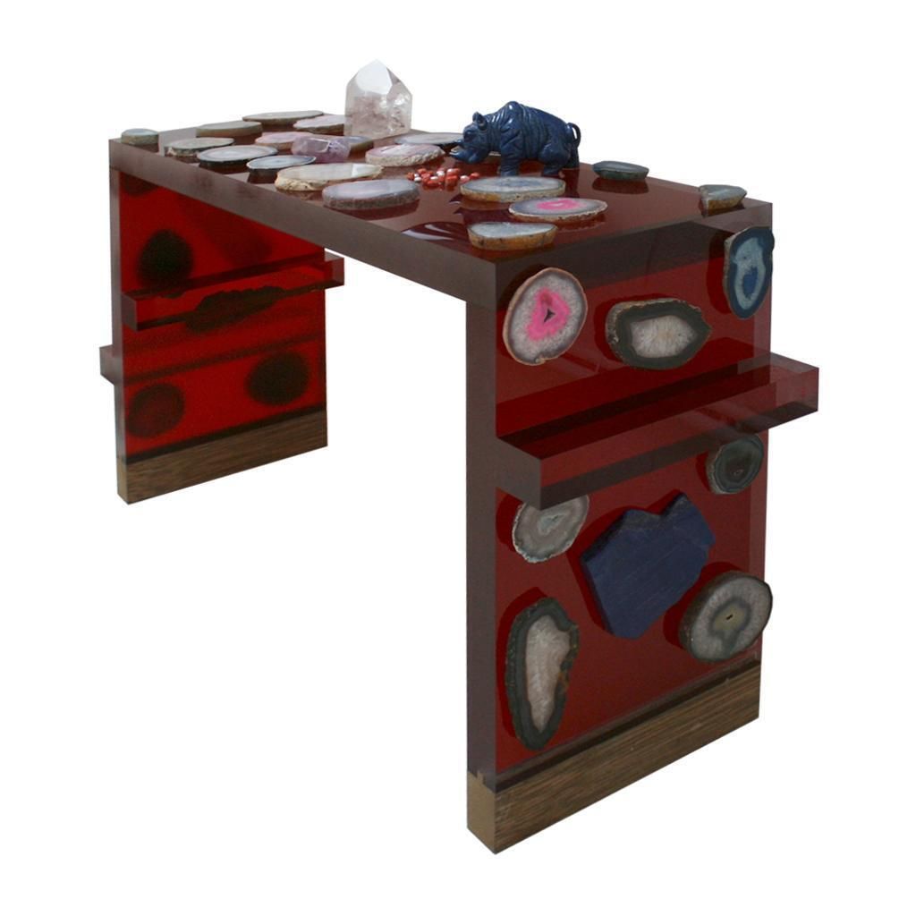 Contemporary Modern Italian Red Console Mod, "Antikythera" Designed By Superego photo 11500.0
