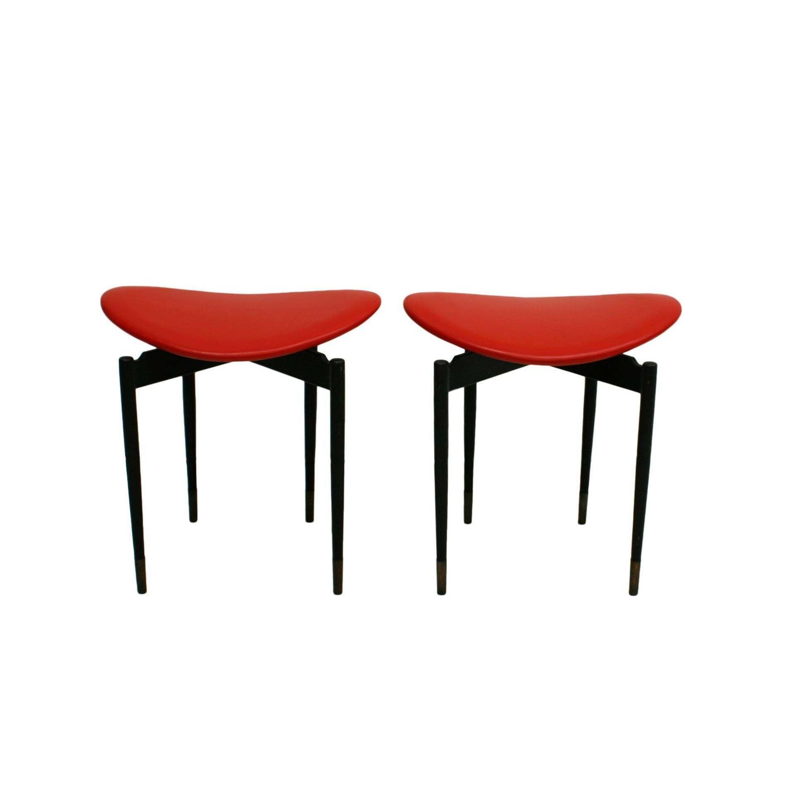 Midcentury Set Of Two "Lutrario" Stools Designed By Carlo Mollino, Italy, 1959 photo furniture