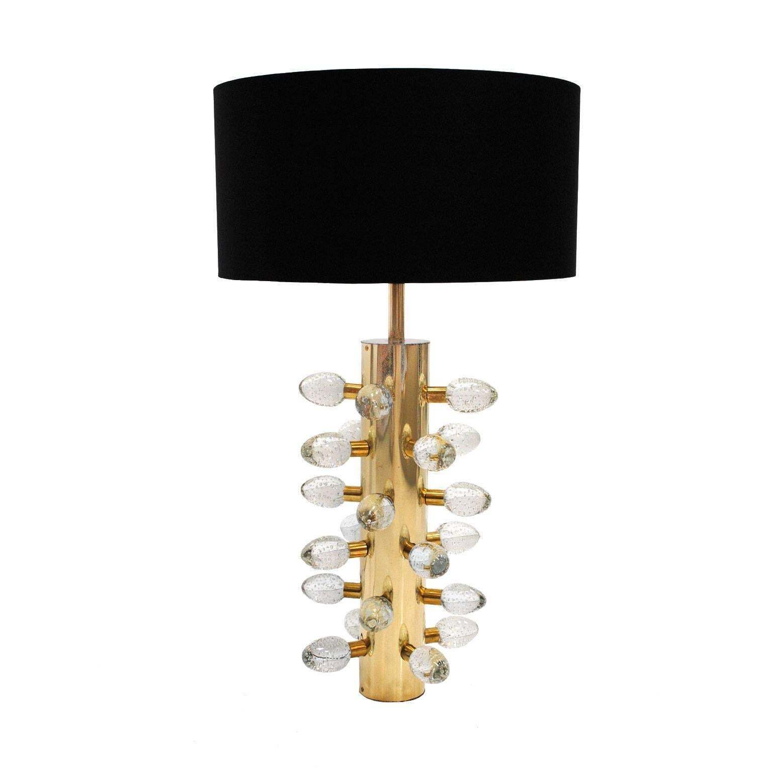 Mid Century Modern Style Pair Of Sculptural Murano Glass Italian Table Lamps photo for sale