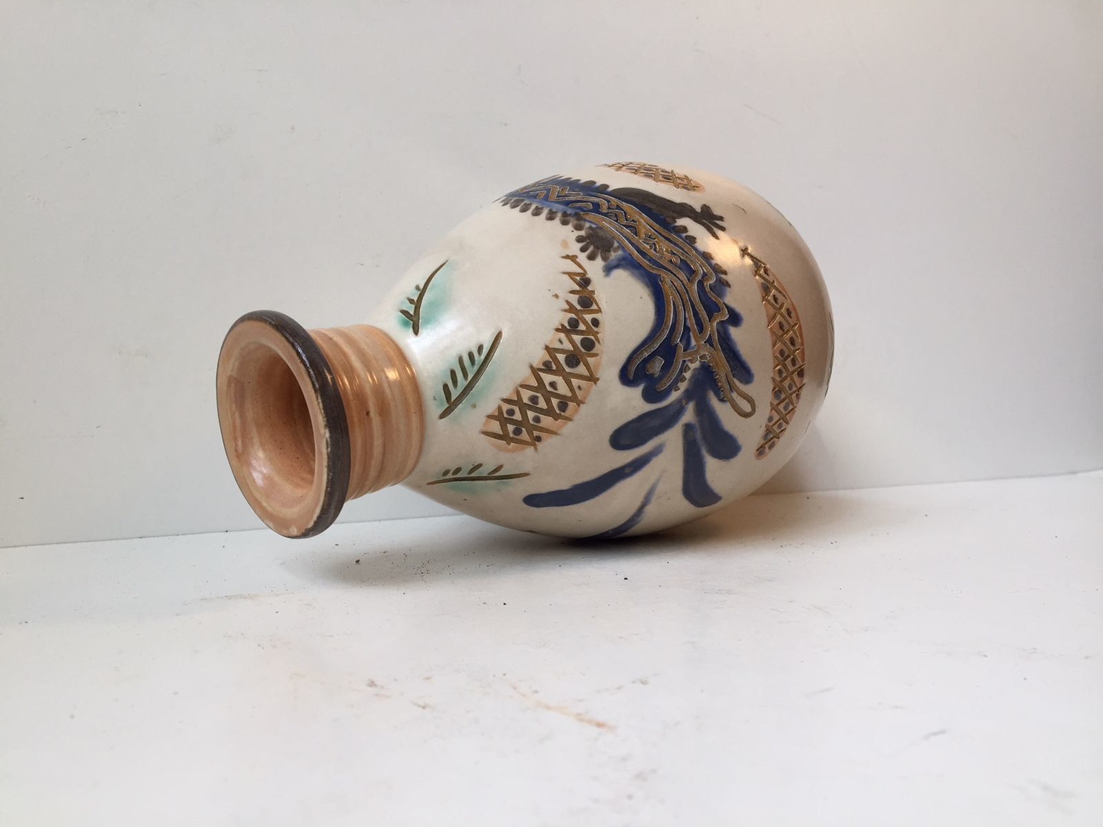 Dragon Ceramic Vase By Terra Danica, 1950s photo vinterior