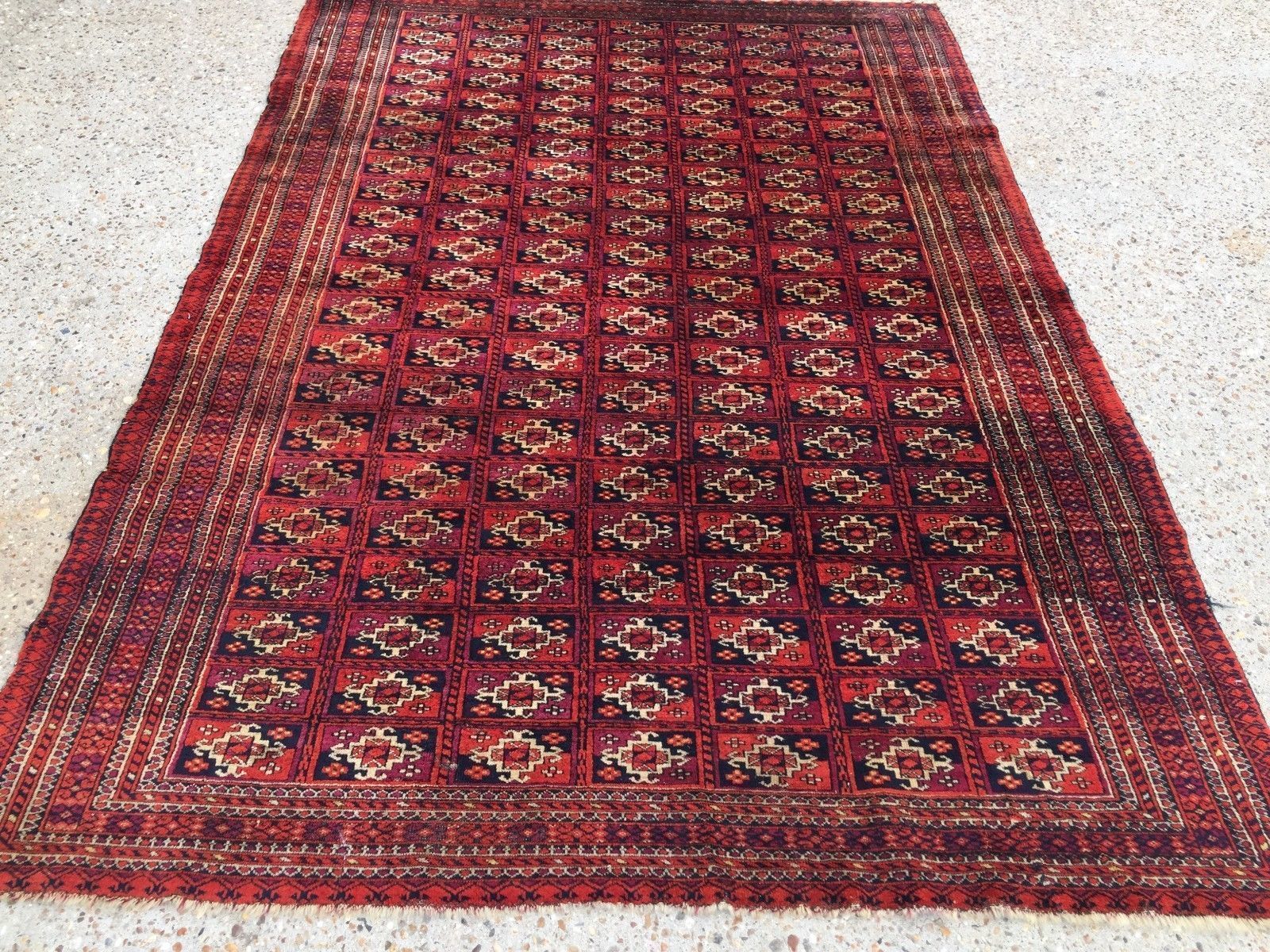 Antique Vintage Traditional Turkoman Rug 180x122cm Oriental Hand Made Rug photo Textiles