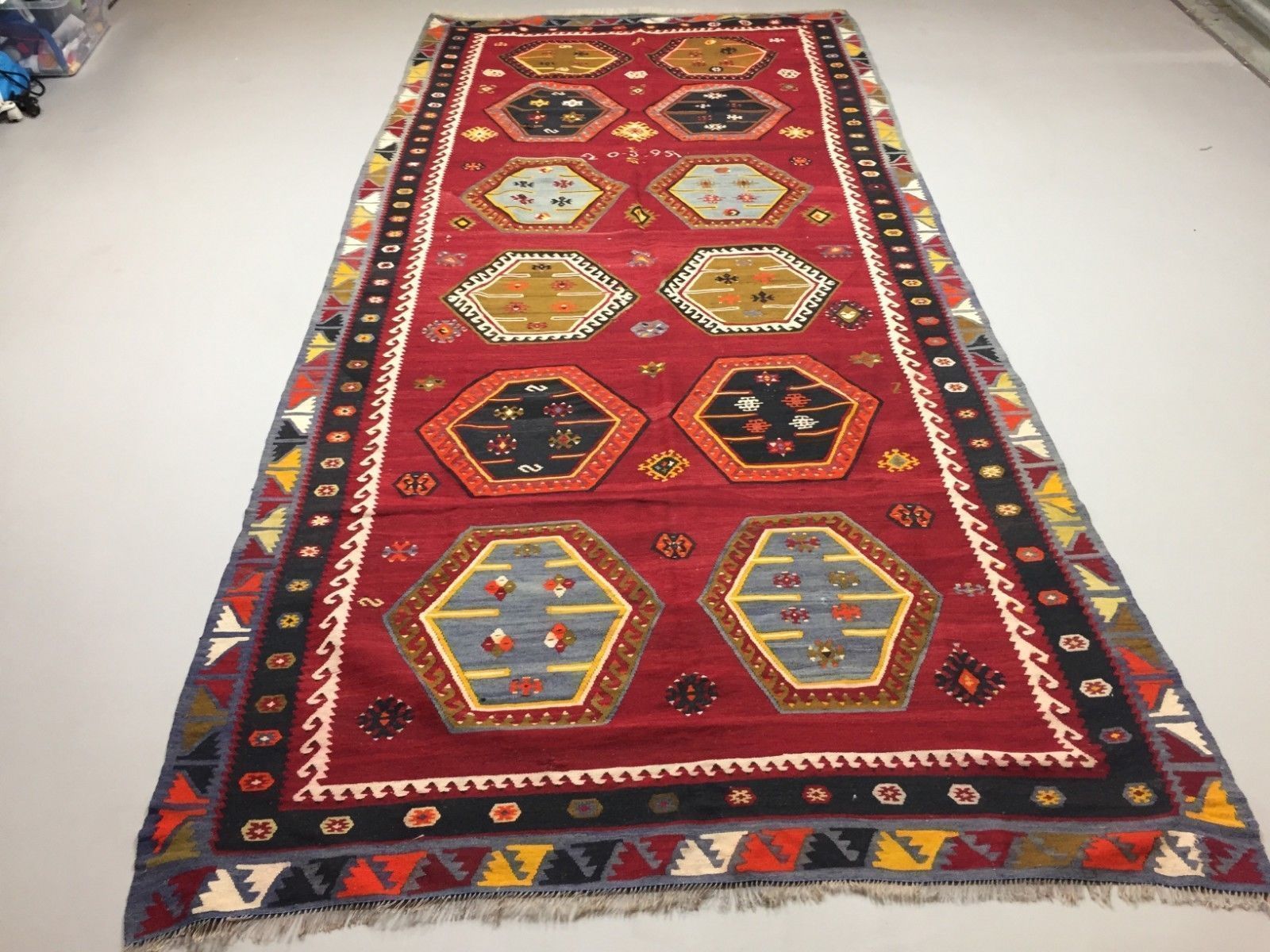 Liberty Old Turkish Kilim Kelim, 328x154cm Country House Boho Vintage Rustic Antique