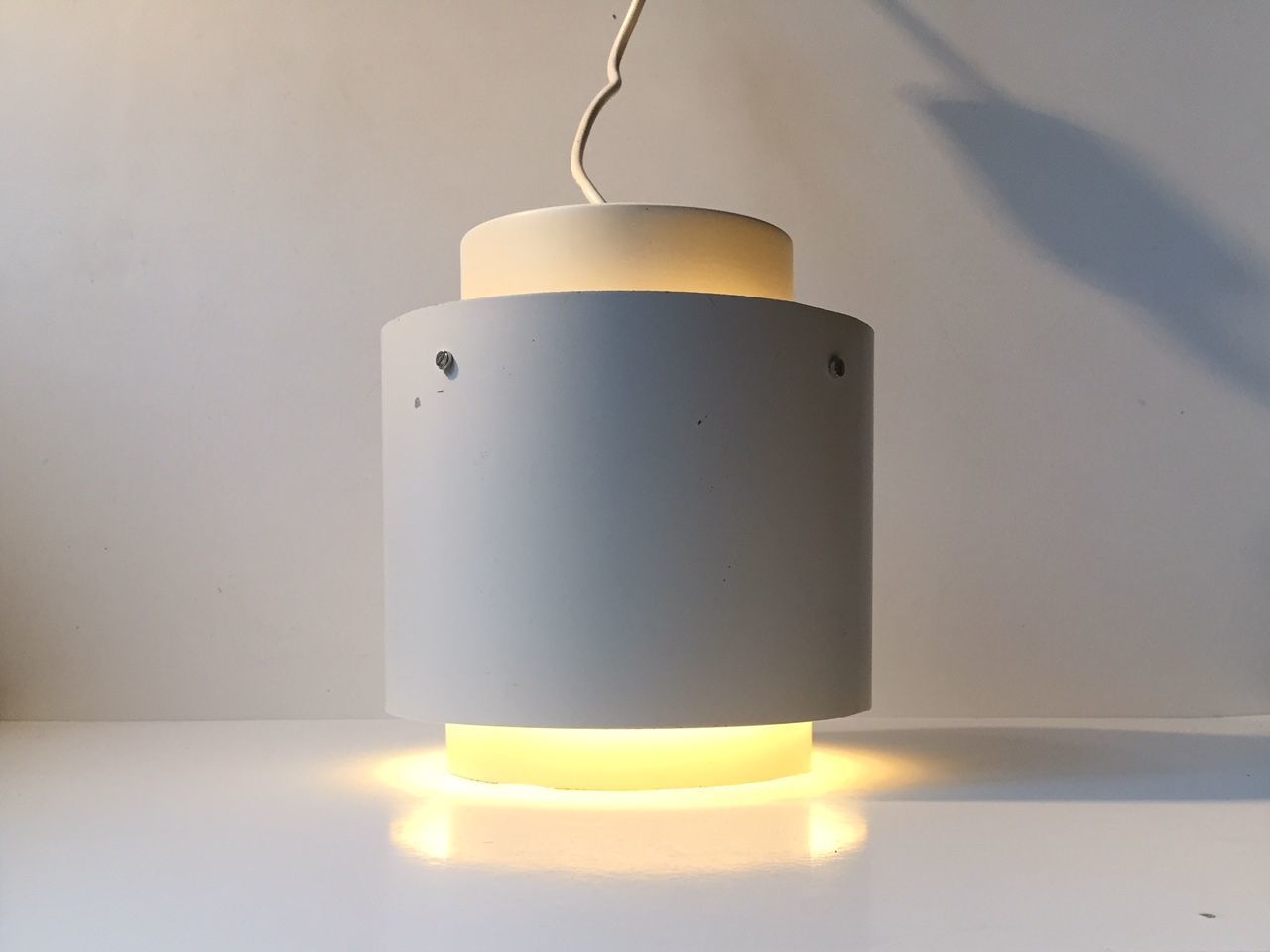 White Pendant By Holger Georg Jensen For Louis Poulsen, 1970s