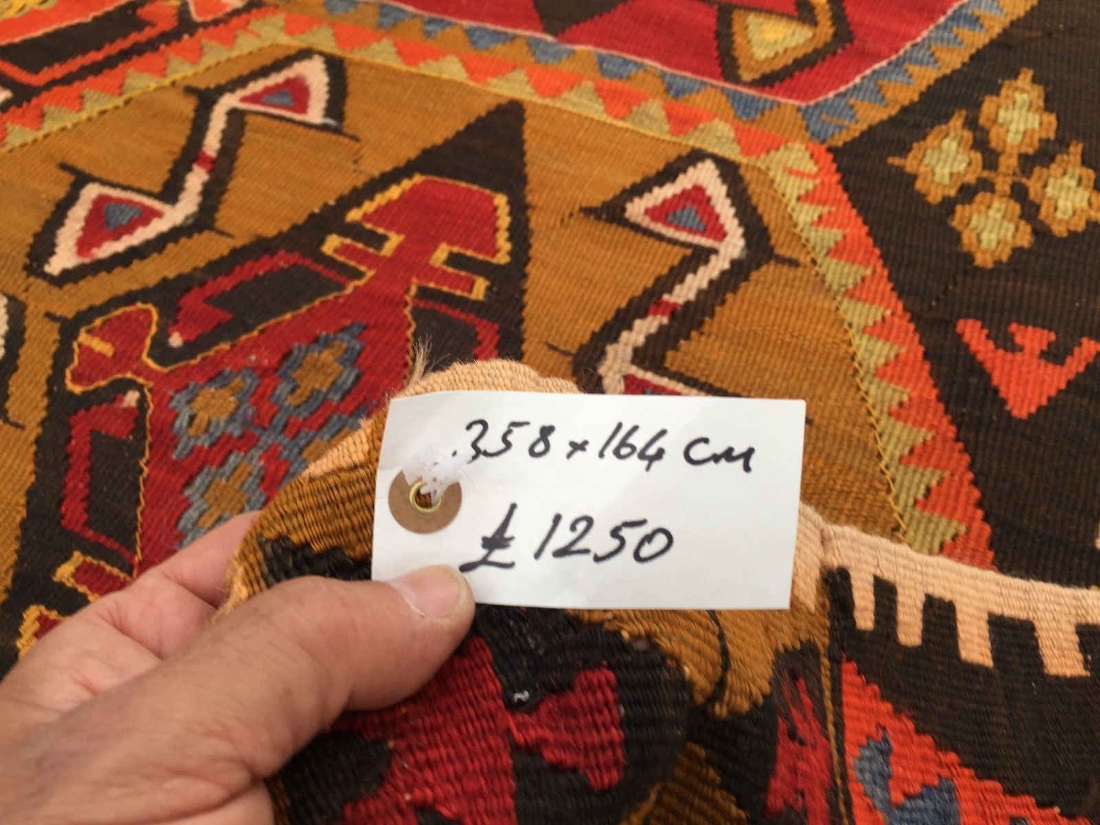 photo furniture Vintage Turkish Kilim Kelim Rug  358x164cm Shabby Chic Wool, Country Home, Boho